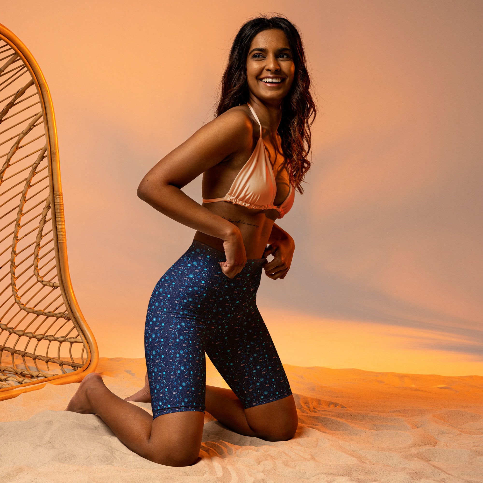 Aquarius Celestial Bike Shorts | GearBunch