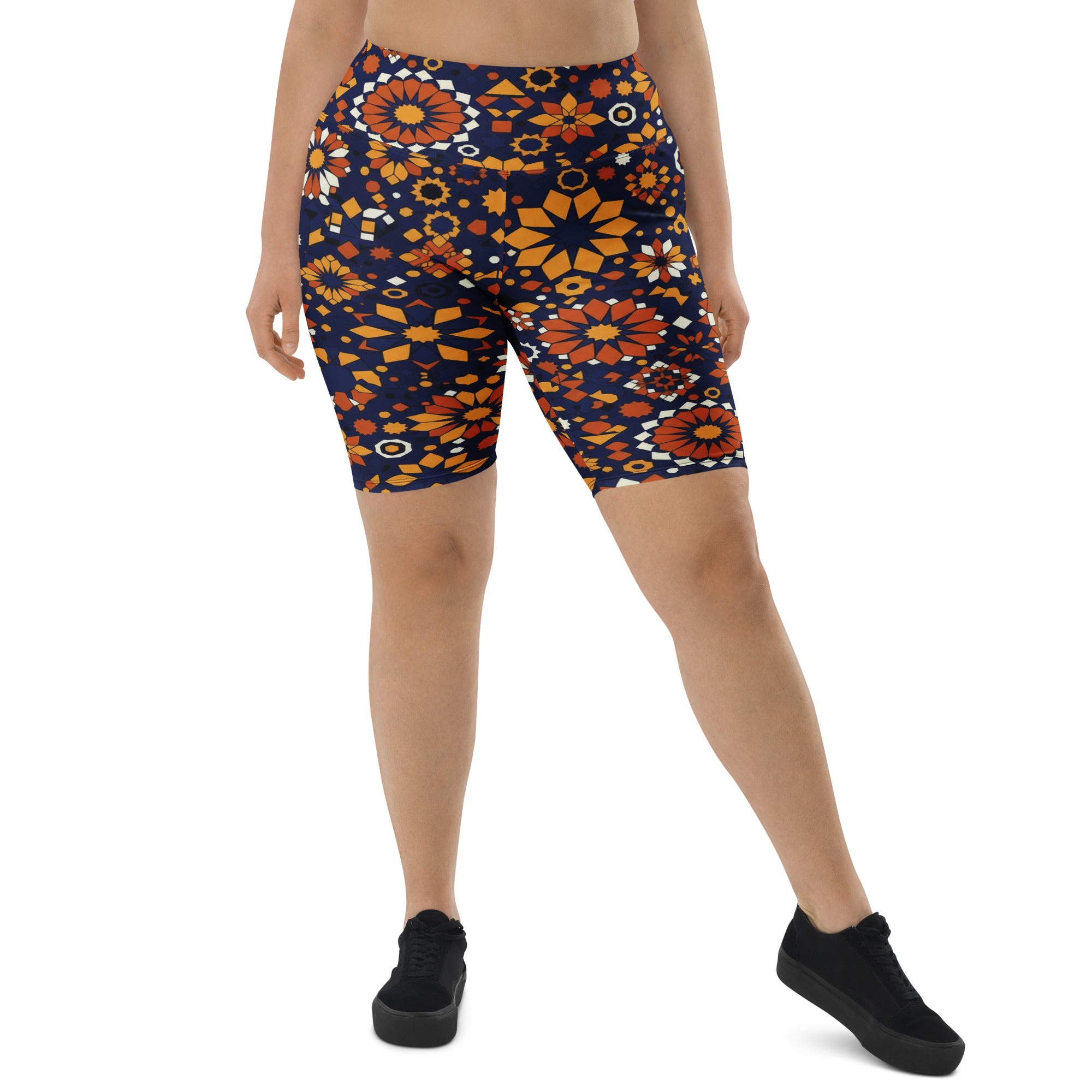 Zellige Indigo Saffron Bike Shorts | GearBunch