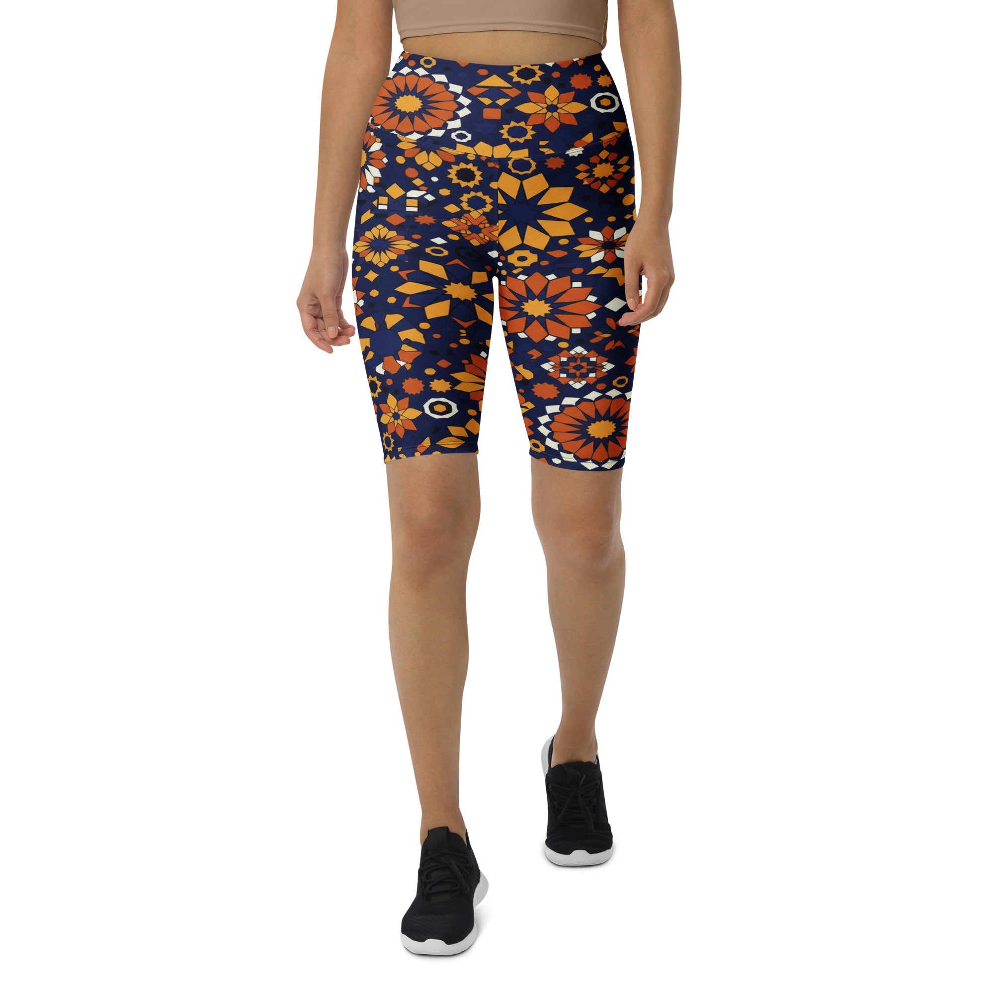Zellige Indigo Saffron Bike Shorts | GearBunch