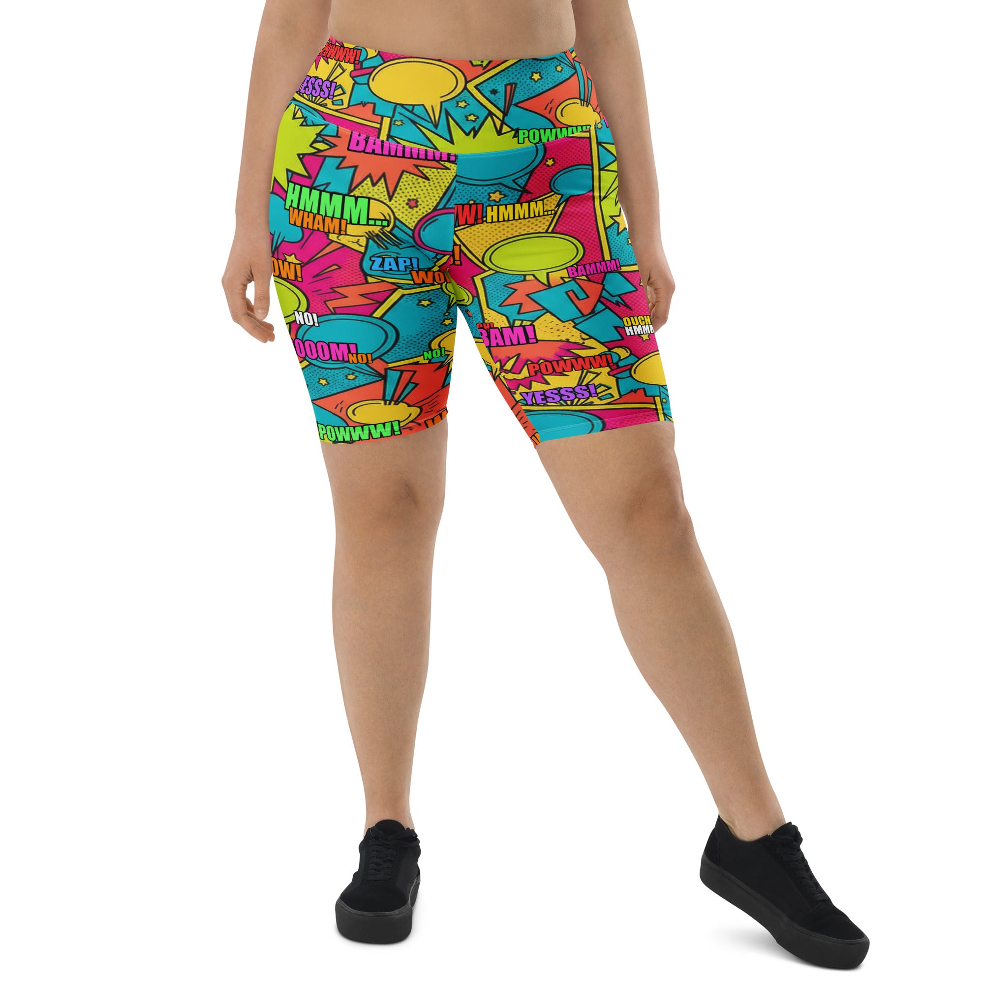 Comic Pop Tropical Bike Shorts | GearBunch