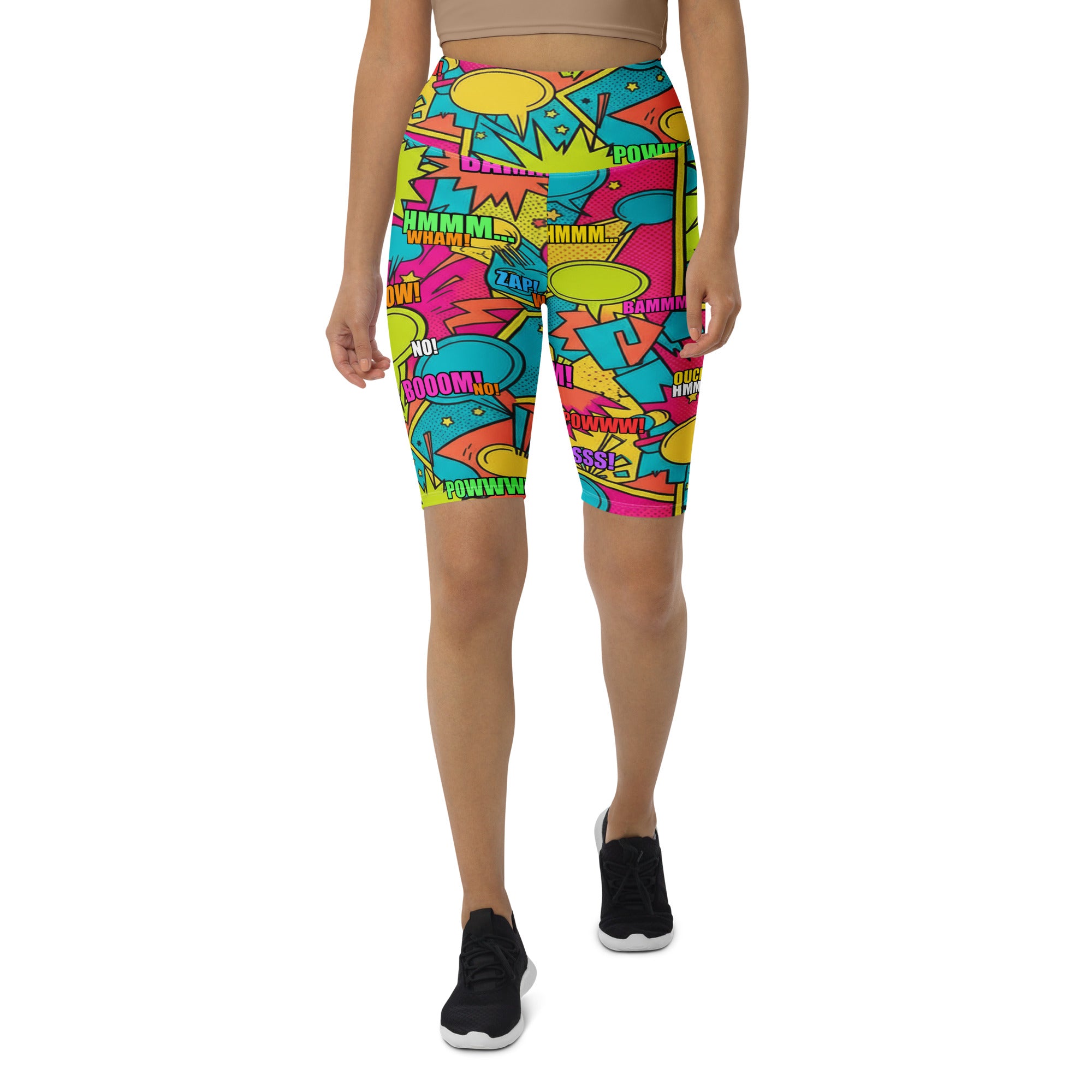 Comic Pop Tropical Bike Shorts | GearBunch