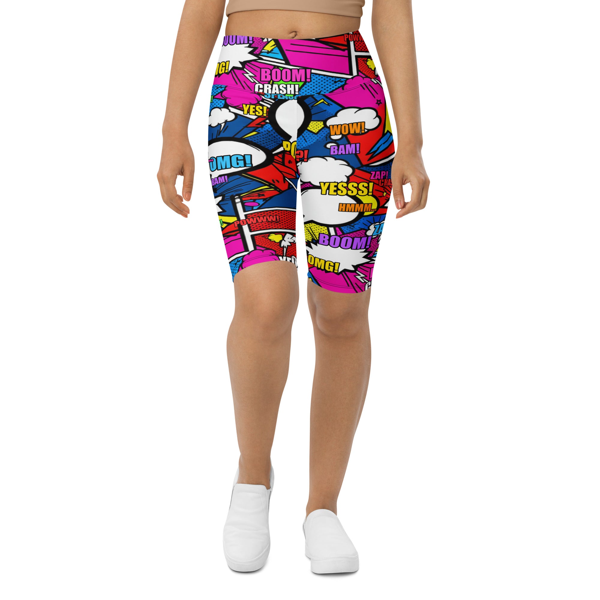 Comic Strip Ninja Night Bike Shorts | GearBunch
