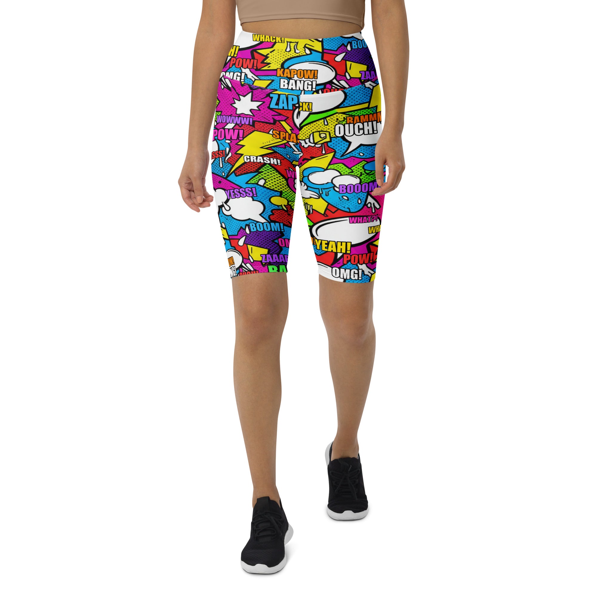 Comic Strip Graffiti Street Bike Shorts | GearBunch