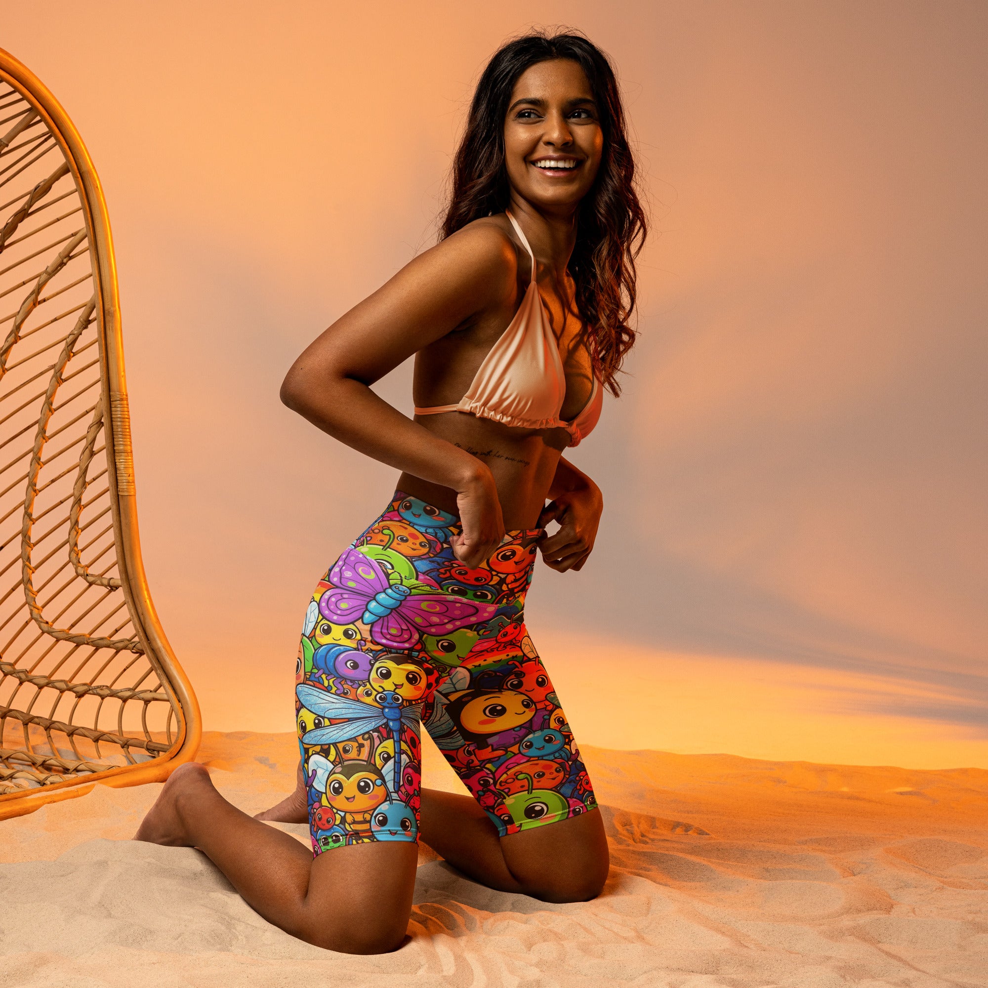 Vibrant Bug Life Bike Shorts | GearBunch