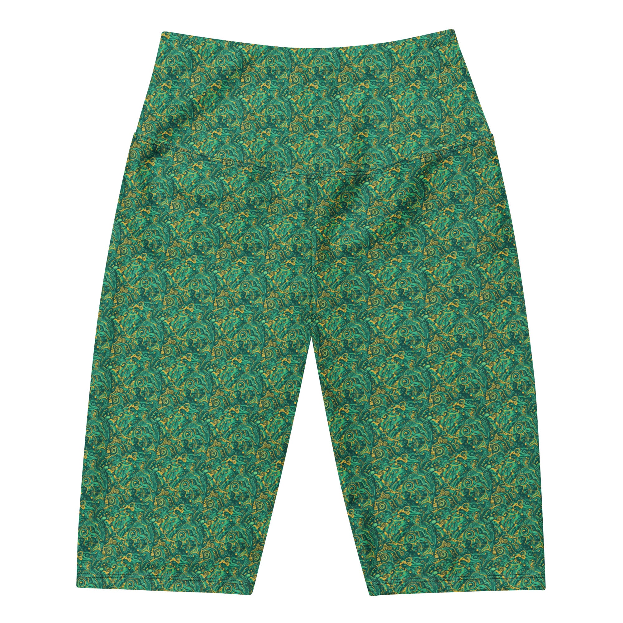 Women's Dragon Hills Fantasy printed bike shorts front view