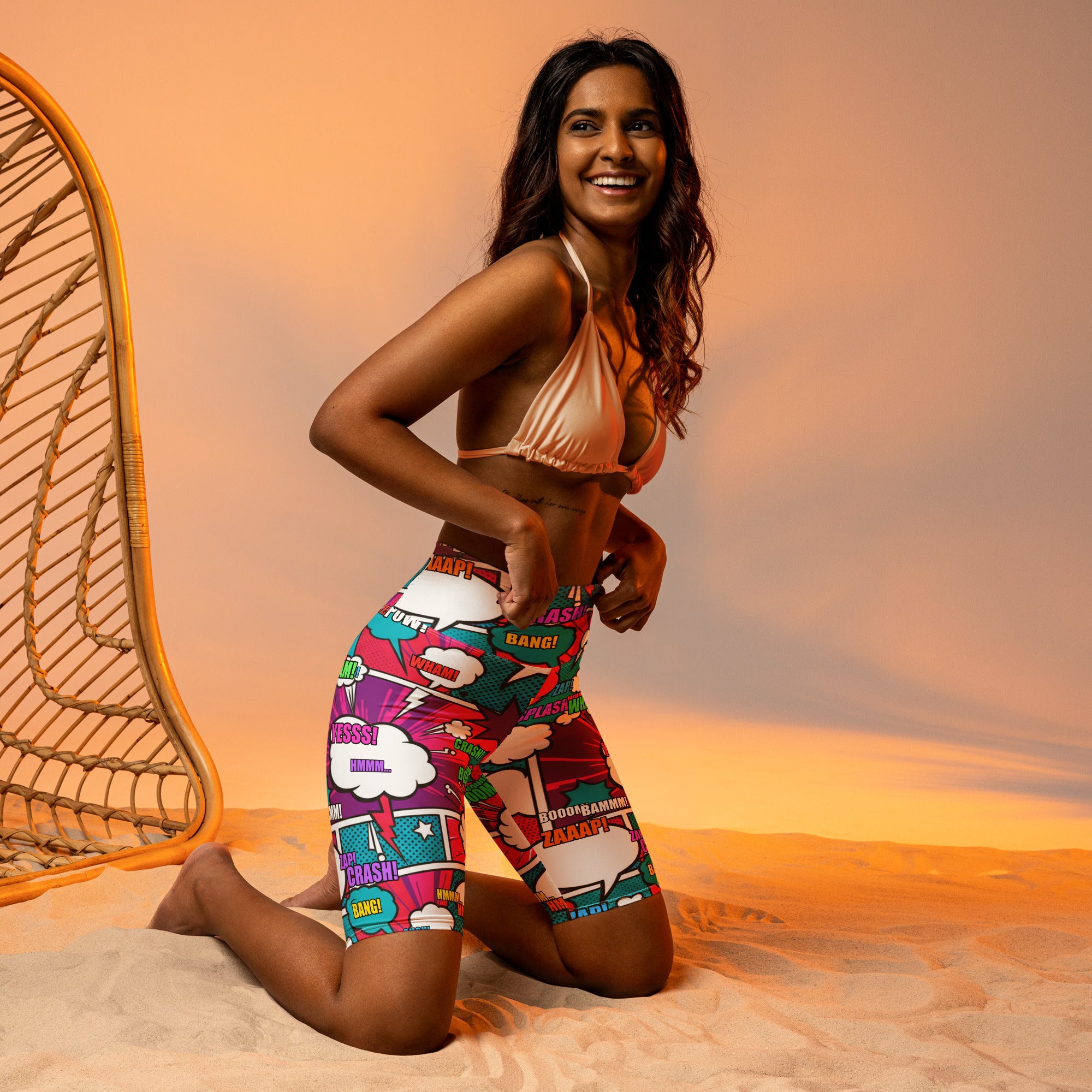 Comic Strip Roller Derby Bike Shorts | GearBunch