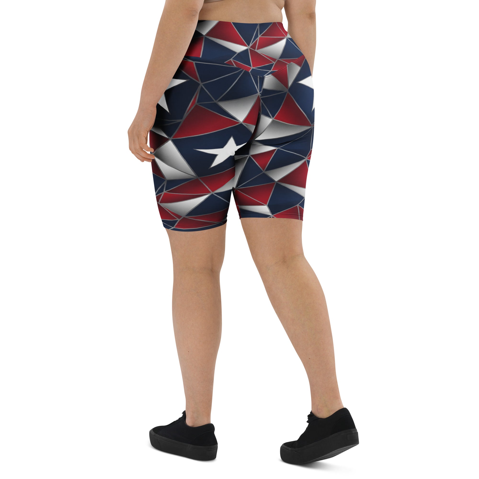 Geometric Flag Prism Bike Shorts | GearBunch