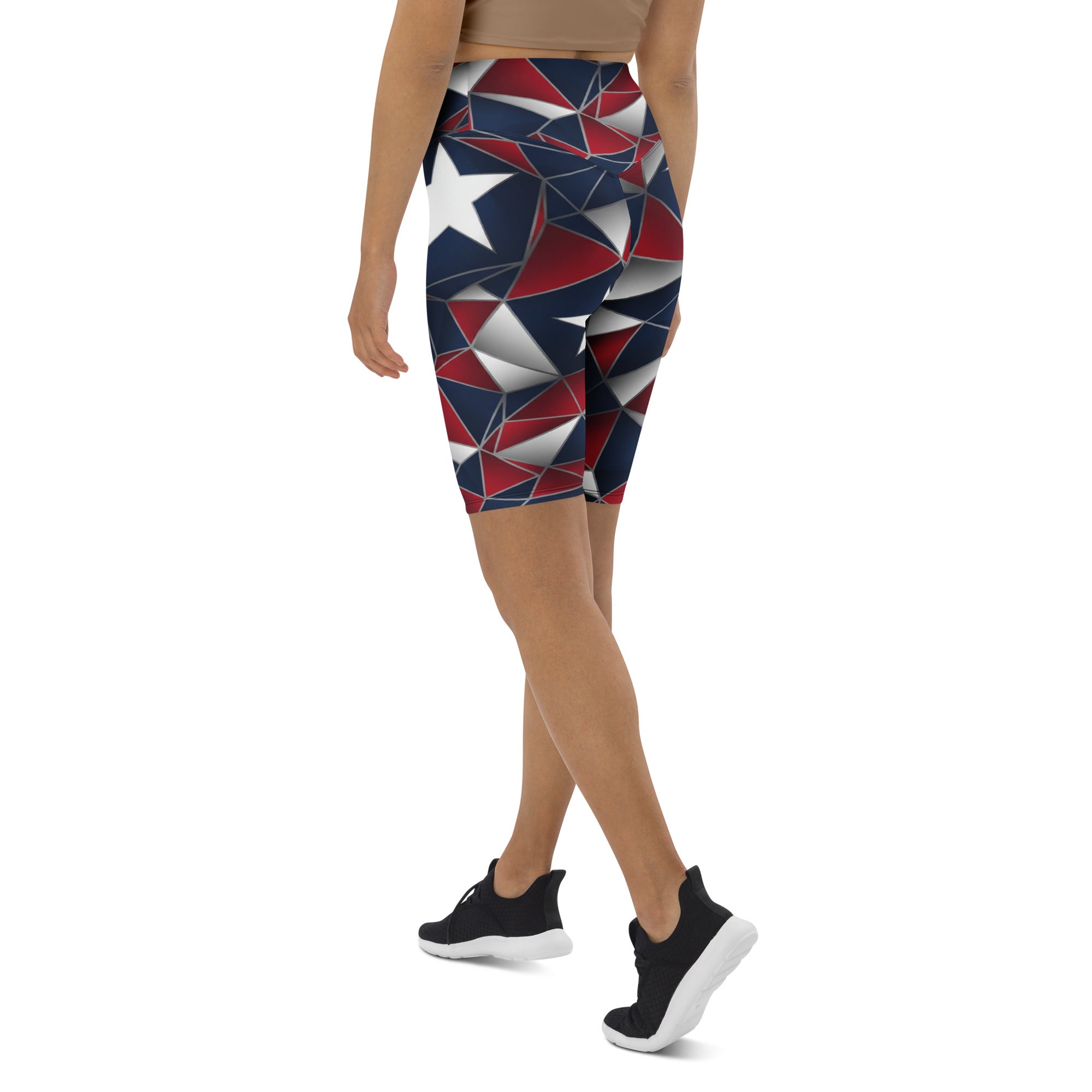 Geometric Flag Prism Bike Shorts | GearBunch