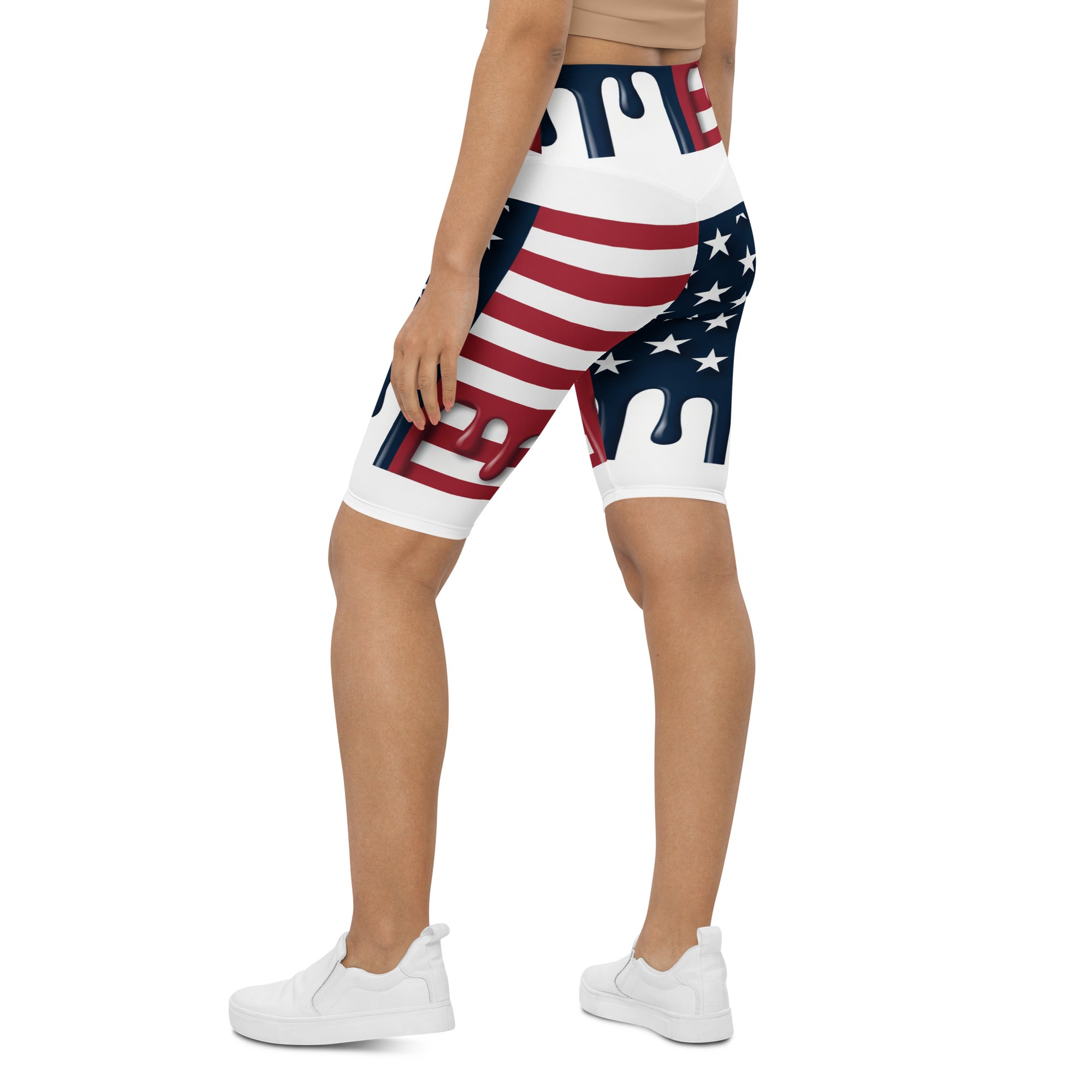 Stars and Stripes Drip Bike Shorts | GearBunch