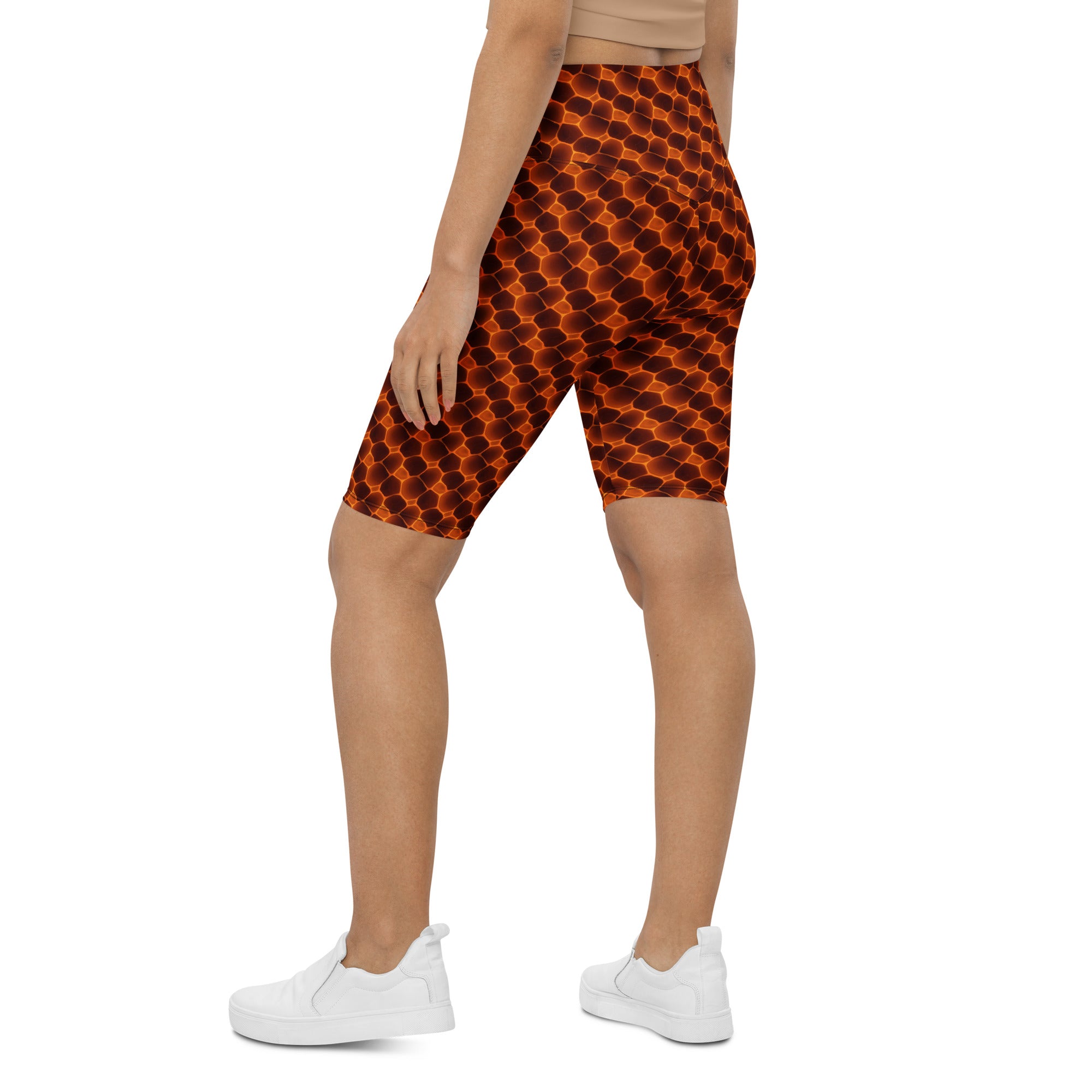 Tortoise Shell Pattern Bike Shorts | GearBunch