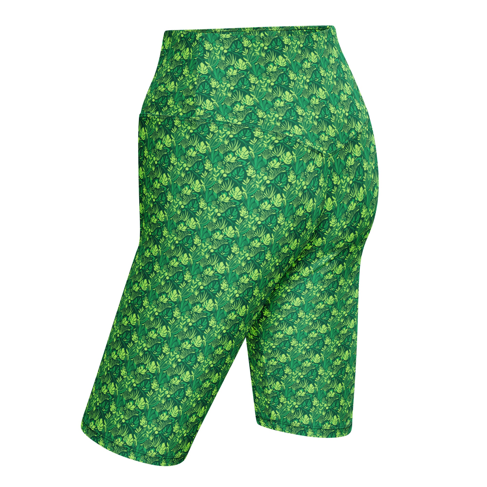 Minimalist Plant Illustration Bike Shorts | GearBunch