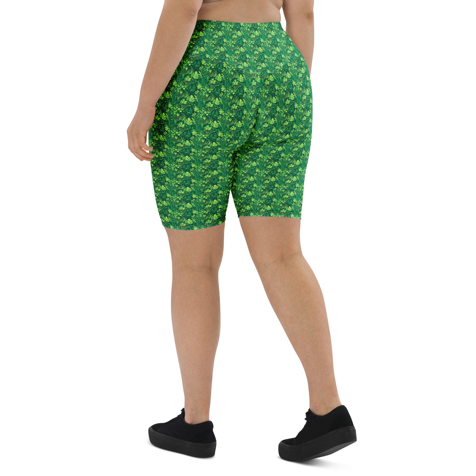 Minimalist Plant Illustration Bike Shorts | GearBunch