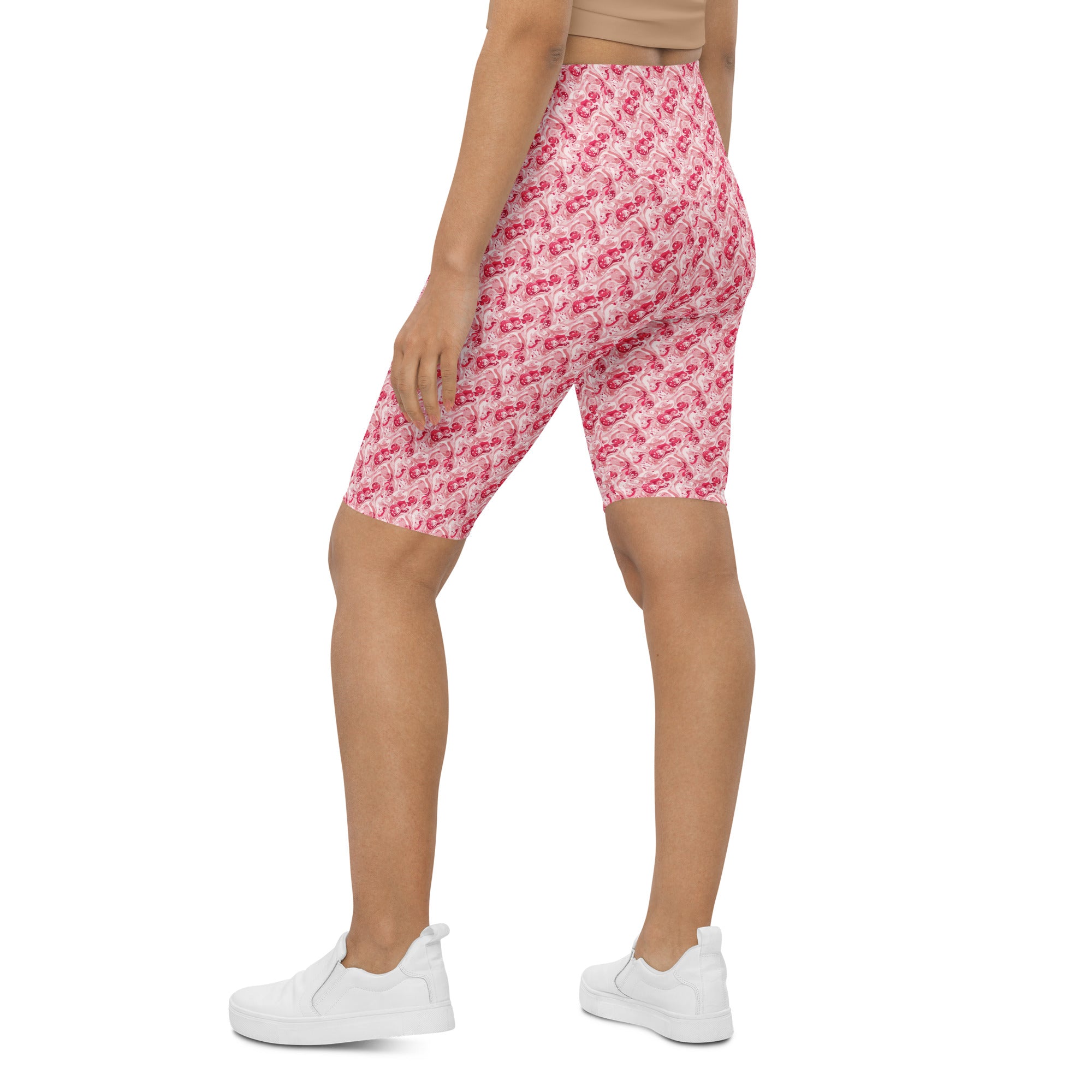Cherry Strawberry Cream Bike Shorts | GearBunch
