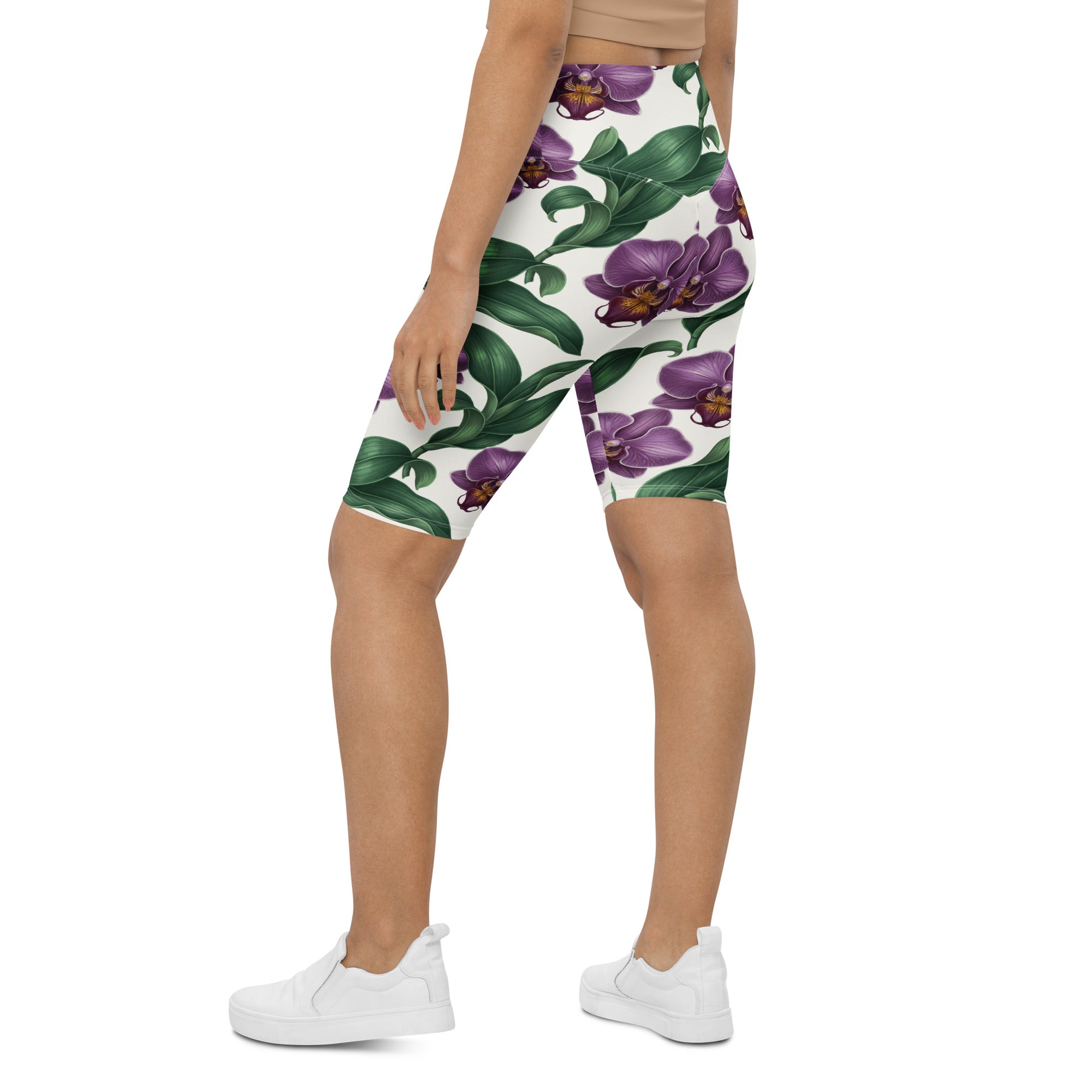 Vintage Orchid Botanical Bike Shorts | GearBunch