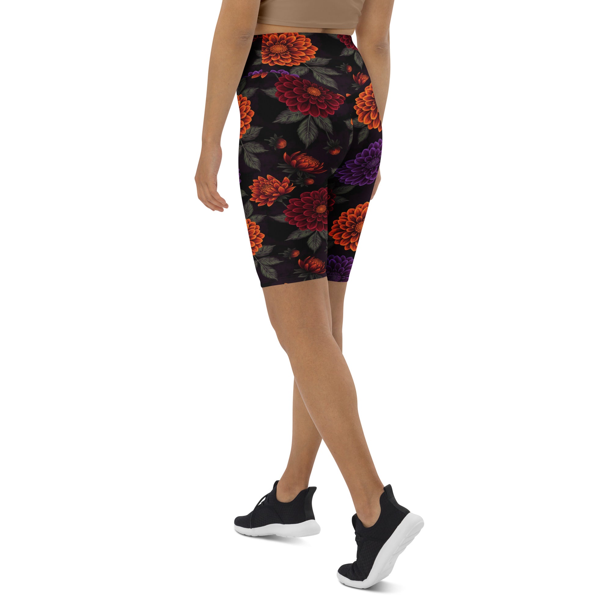 Opulent Dahlia Garden Bike Shorts | GearBunch