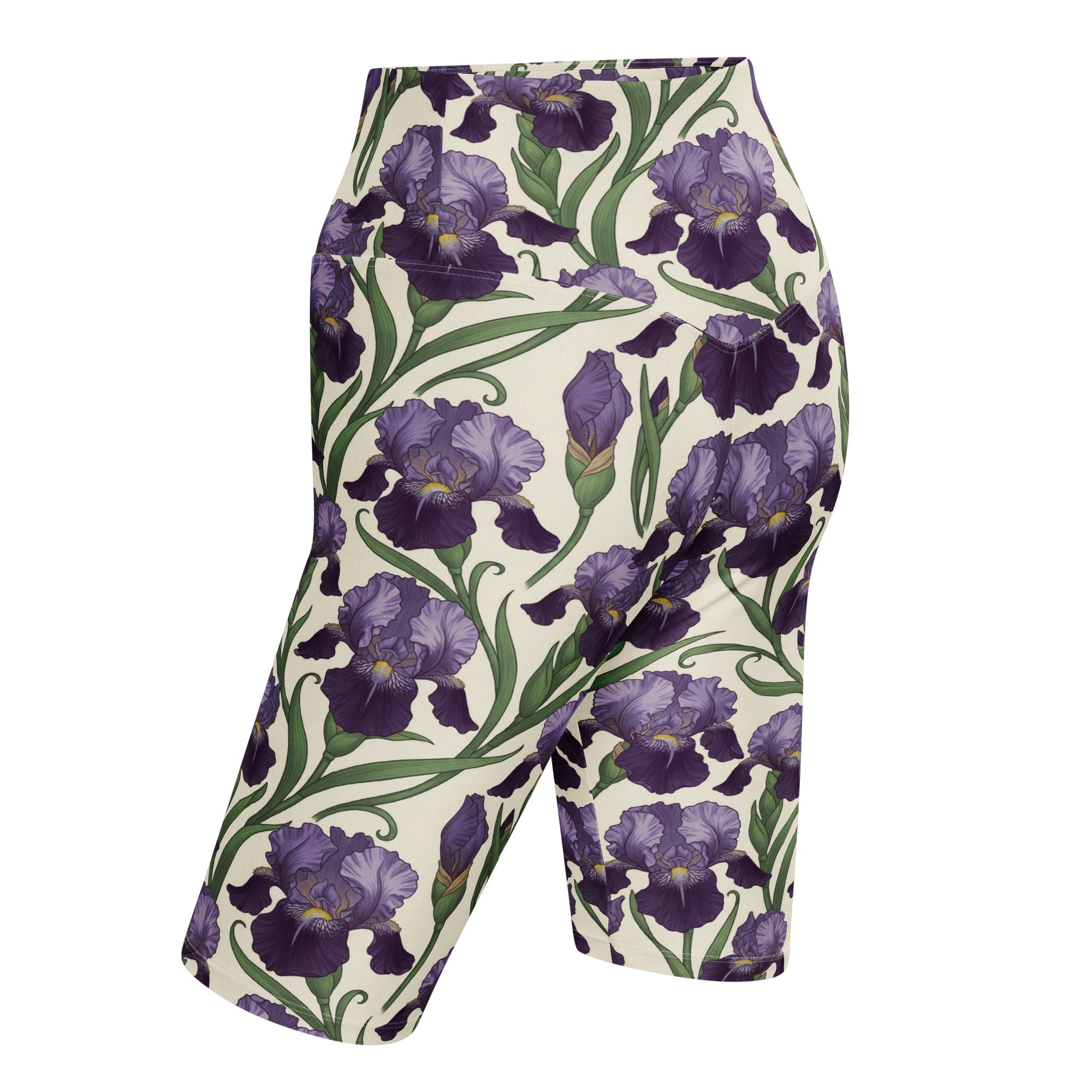 Art Nouveau Iris Bike Shorts | GearBunch