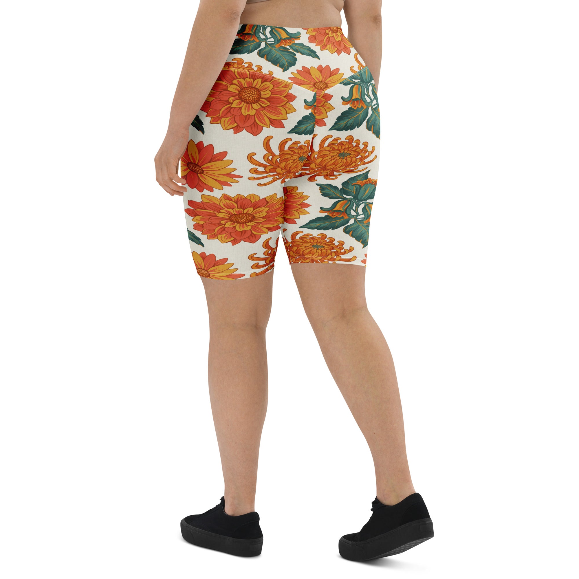 Retro Floral Seventies Bike Shorts | GearBunch