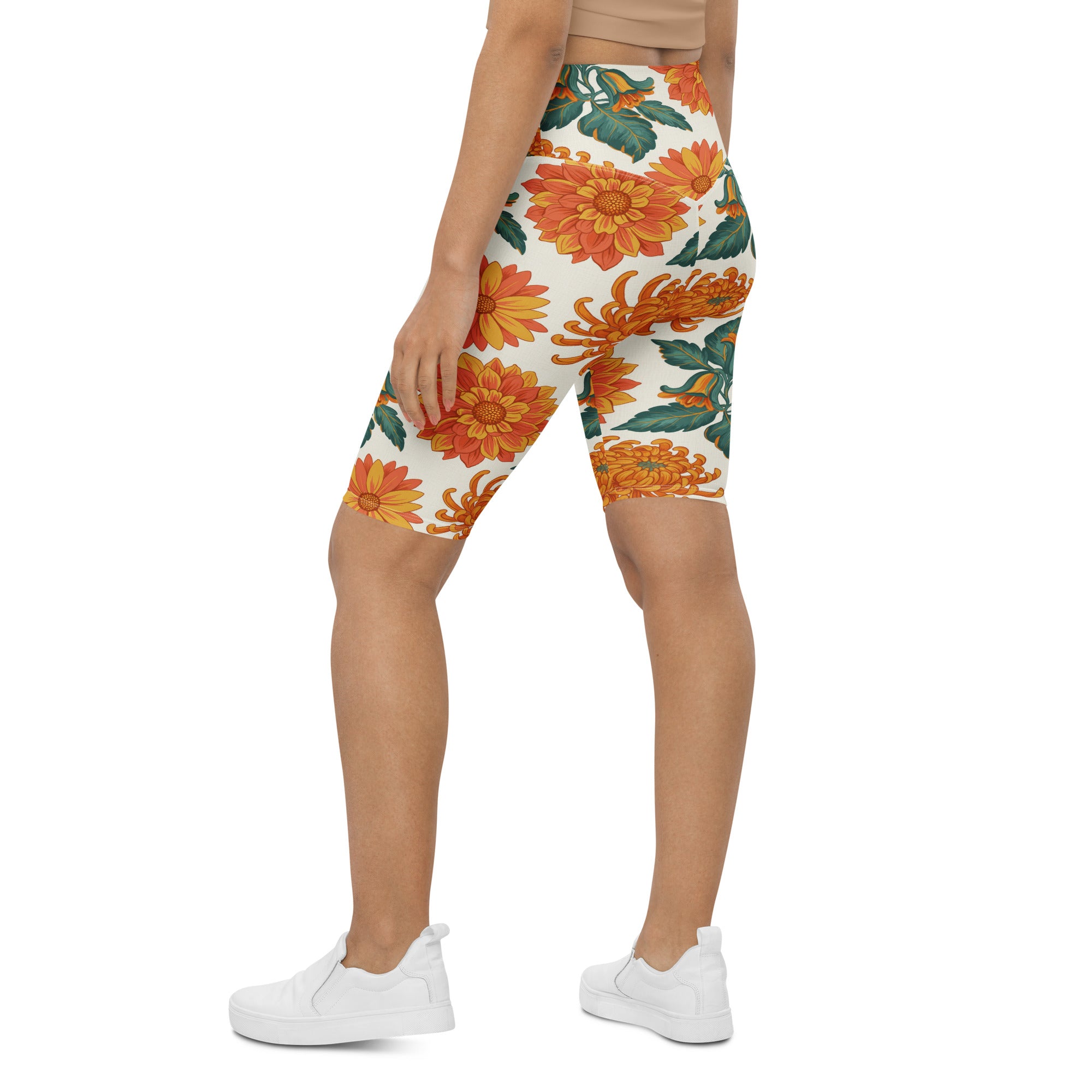 Retro Floral Seventies Bike Shorts | GearBunch