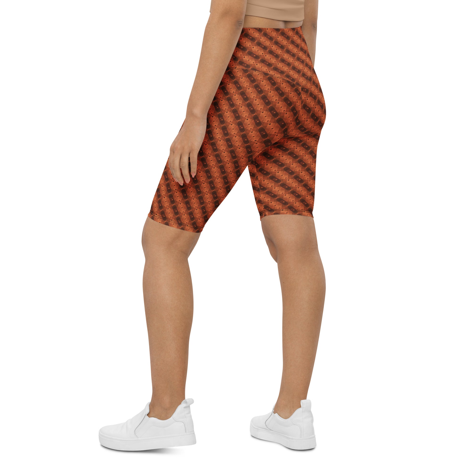 Autumn Gingham Check Bike Shorts | GearBunch