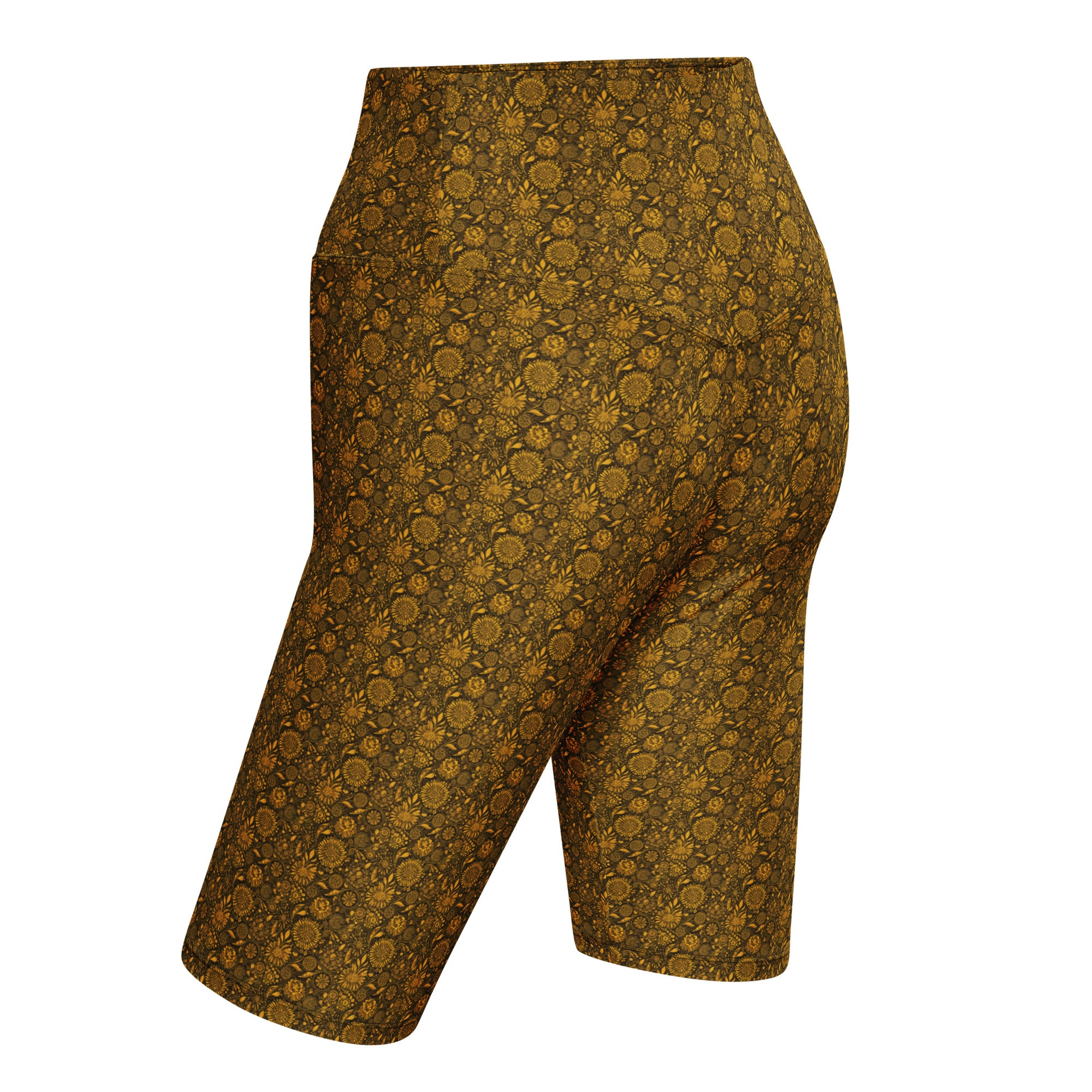 Gustav Klimt Floral Bike Shorts | GearBunch