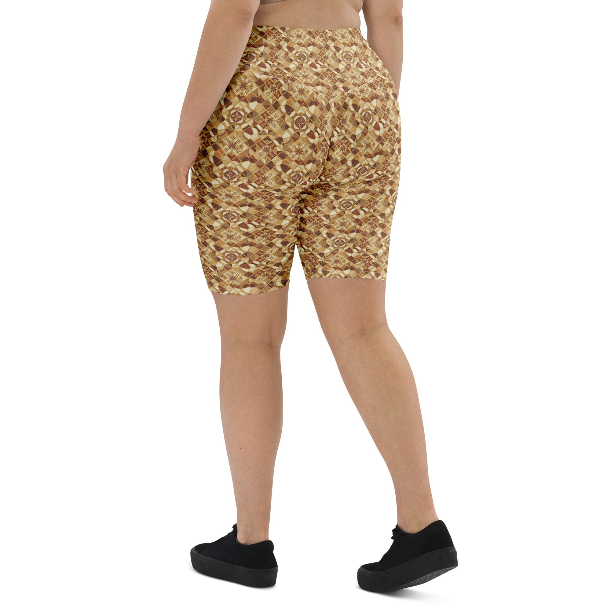 Jerusalem Stone Mosaic Bike Shorts | GearBunch