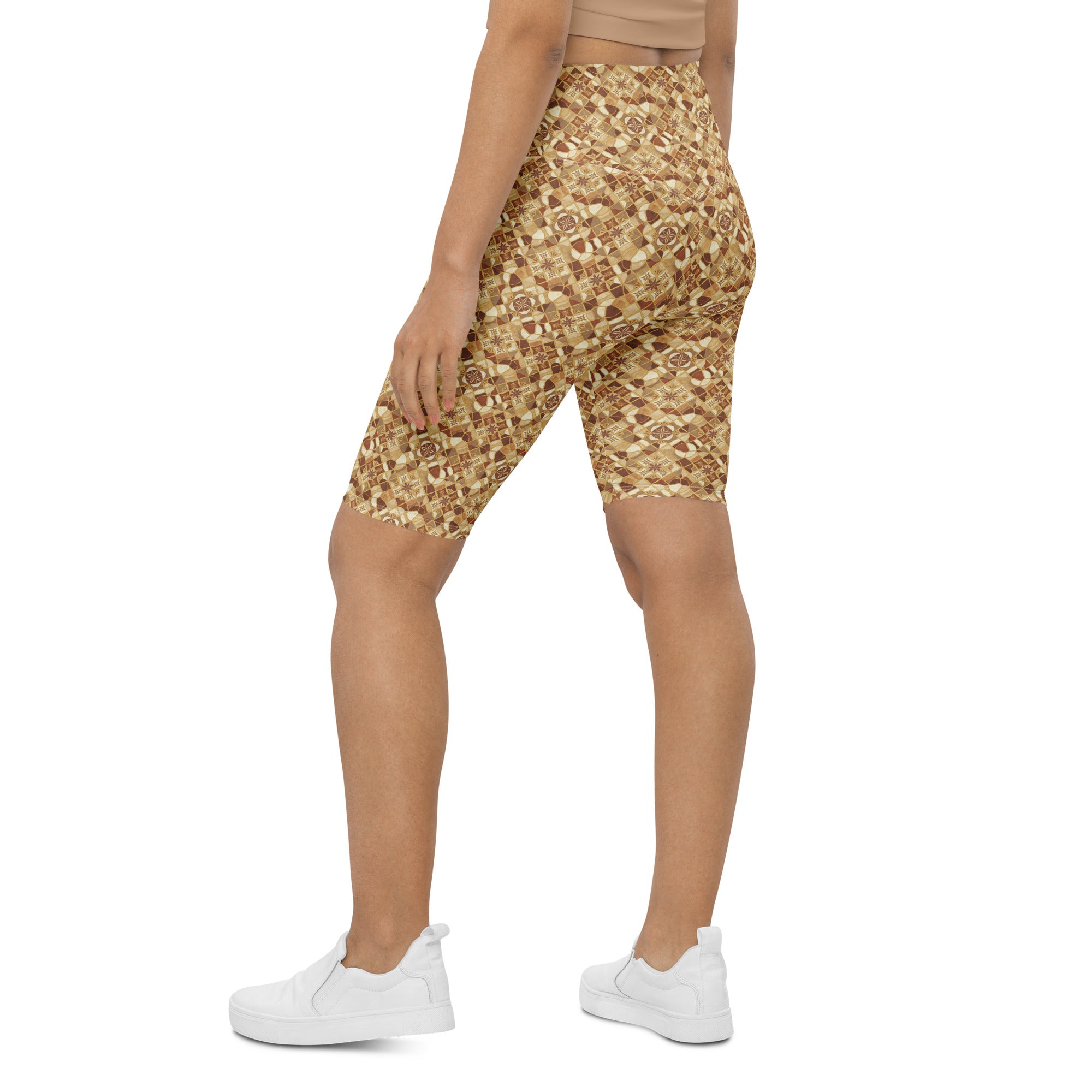 Jerusalem Stone Mosaic Bike Shorts | GearBunch