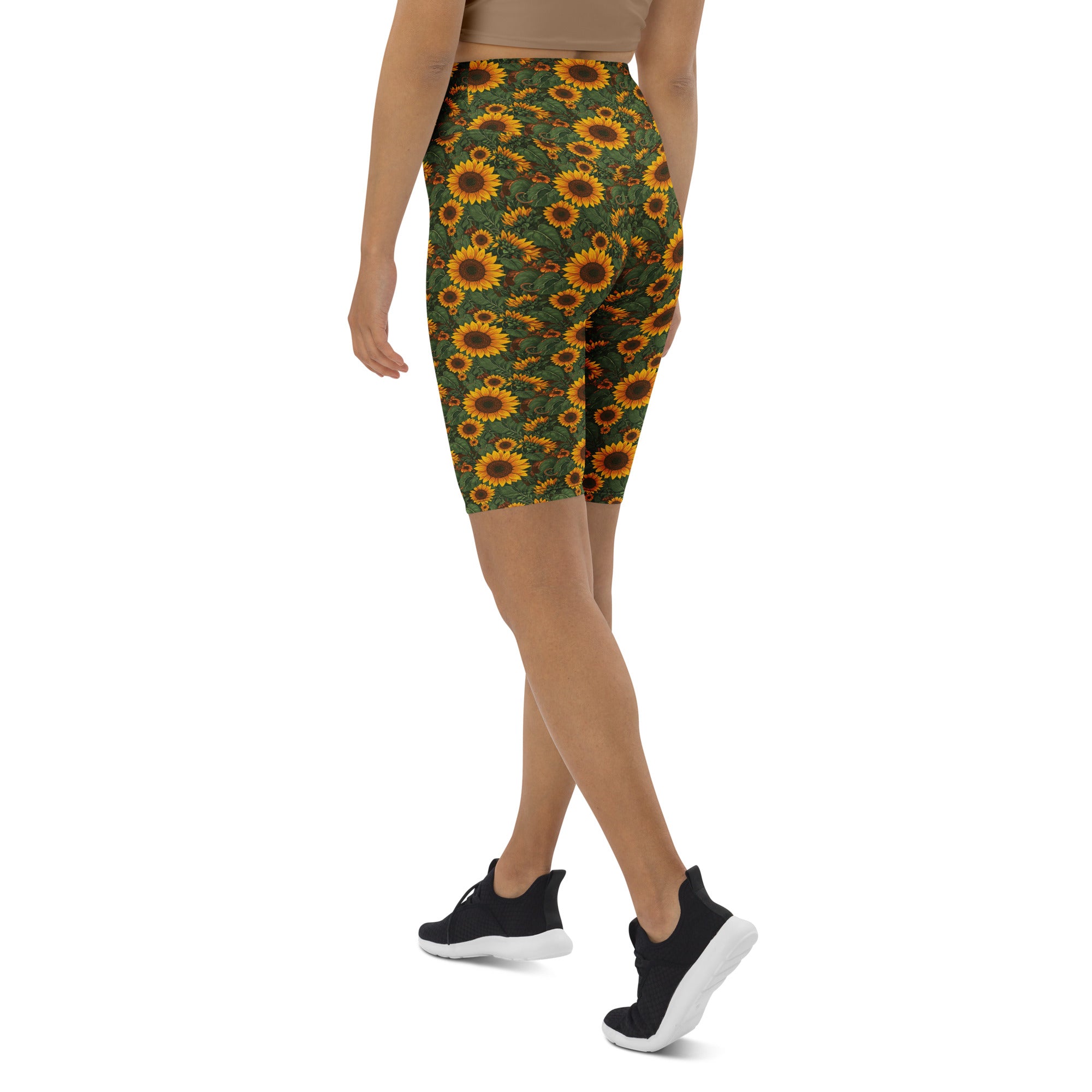 Sunflower Cross Bike Shorts | GearBunch