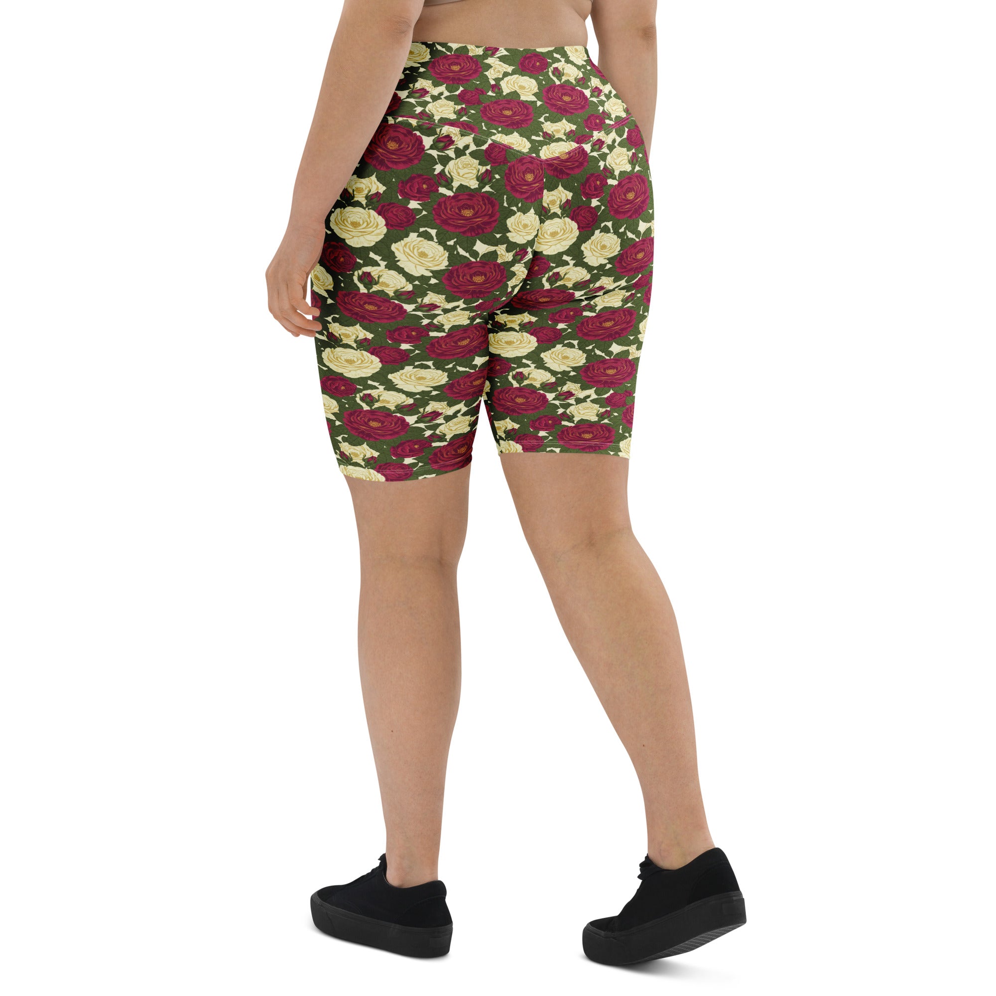 Taurus Rose Botanical Bike Shorts | GearBunch