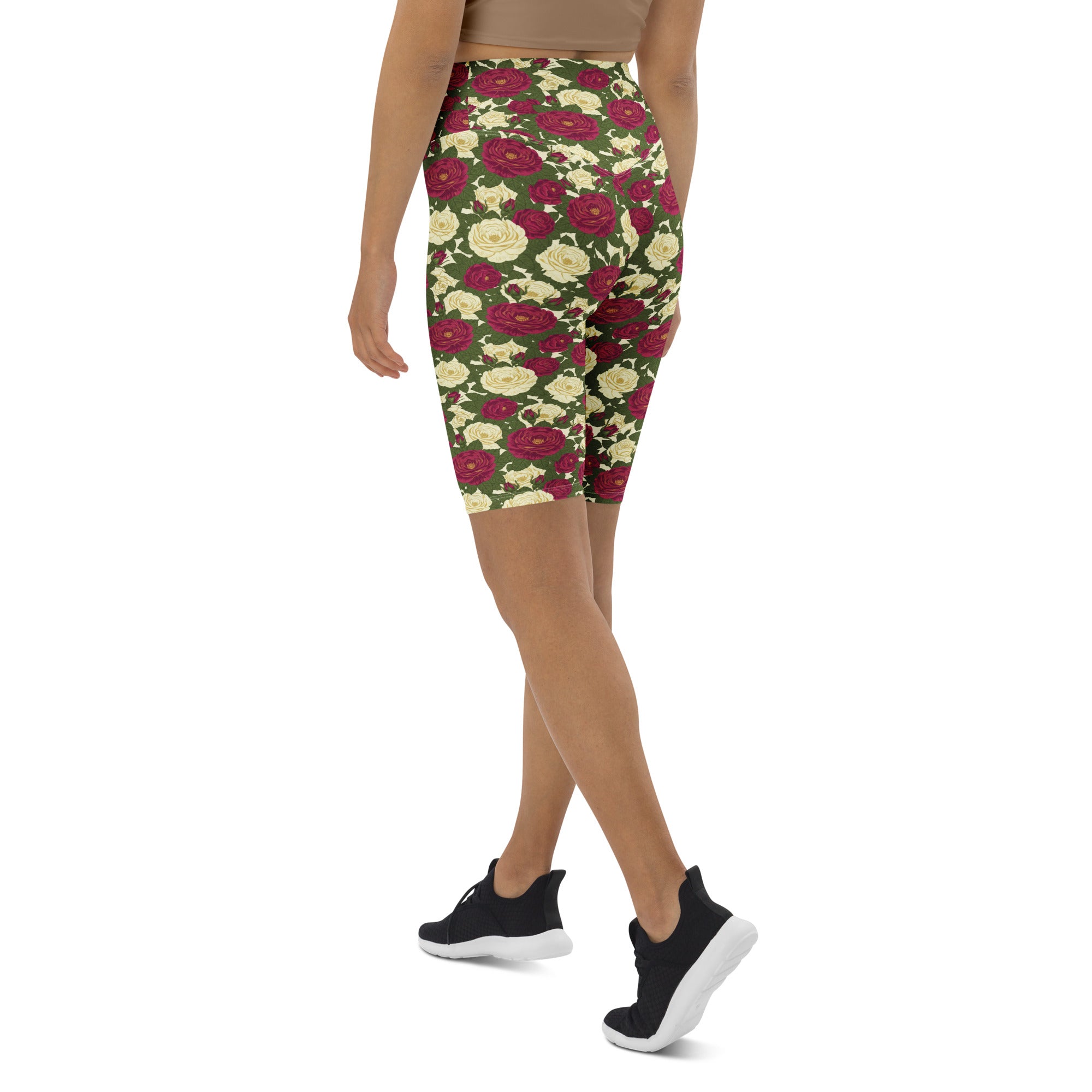 Taurus Rose Botanical Bike Shorts | GearBunch