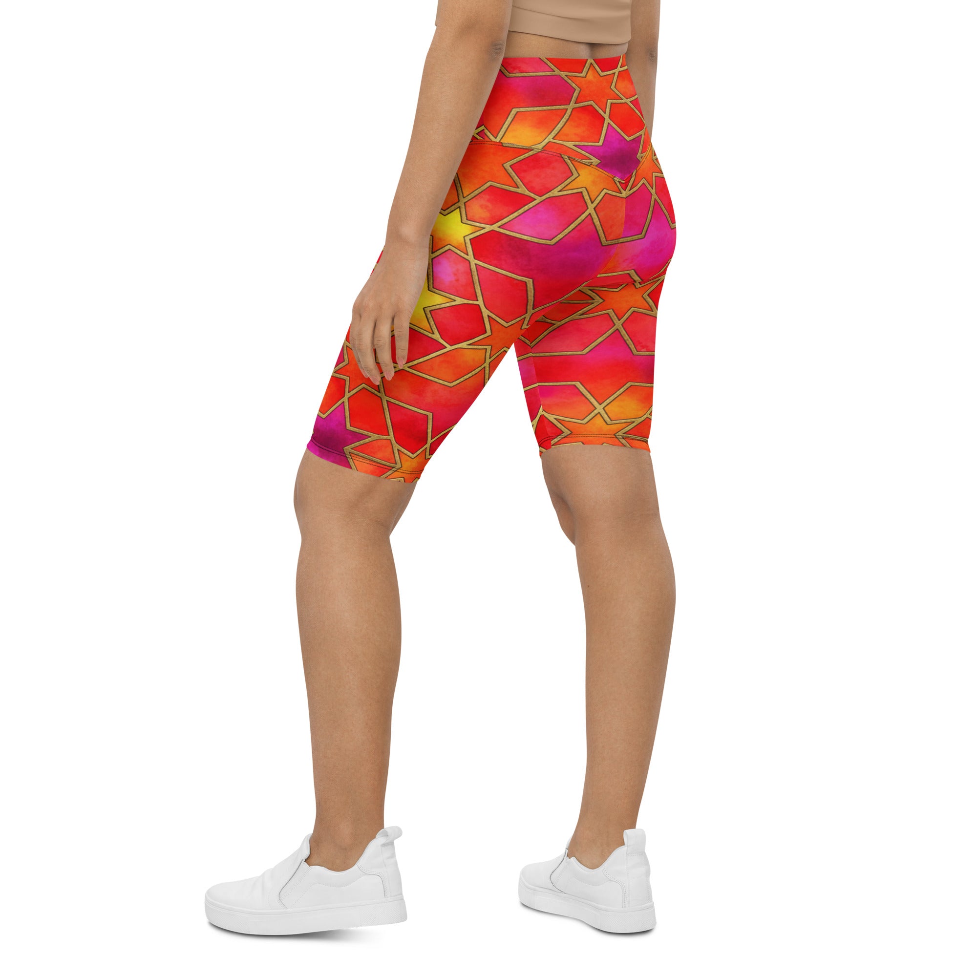 Fire Opal Arabic Bike Shorts | GearBunch