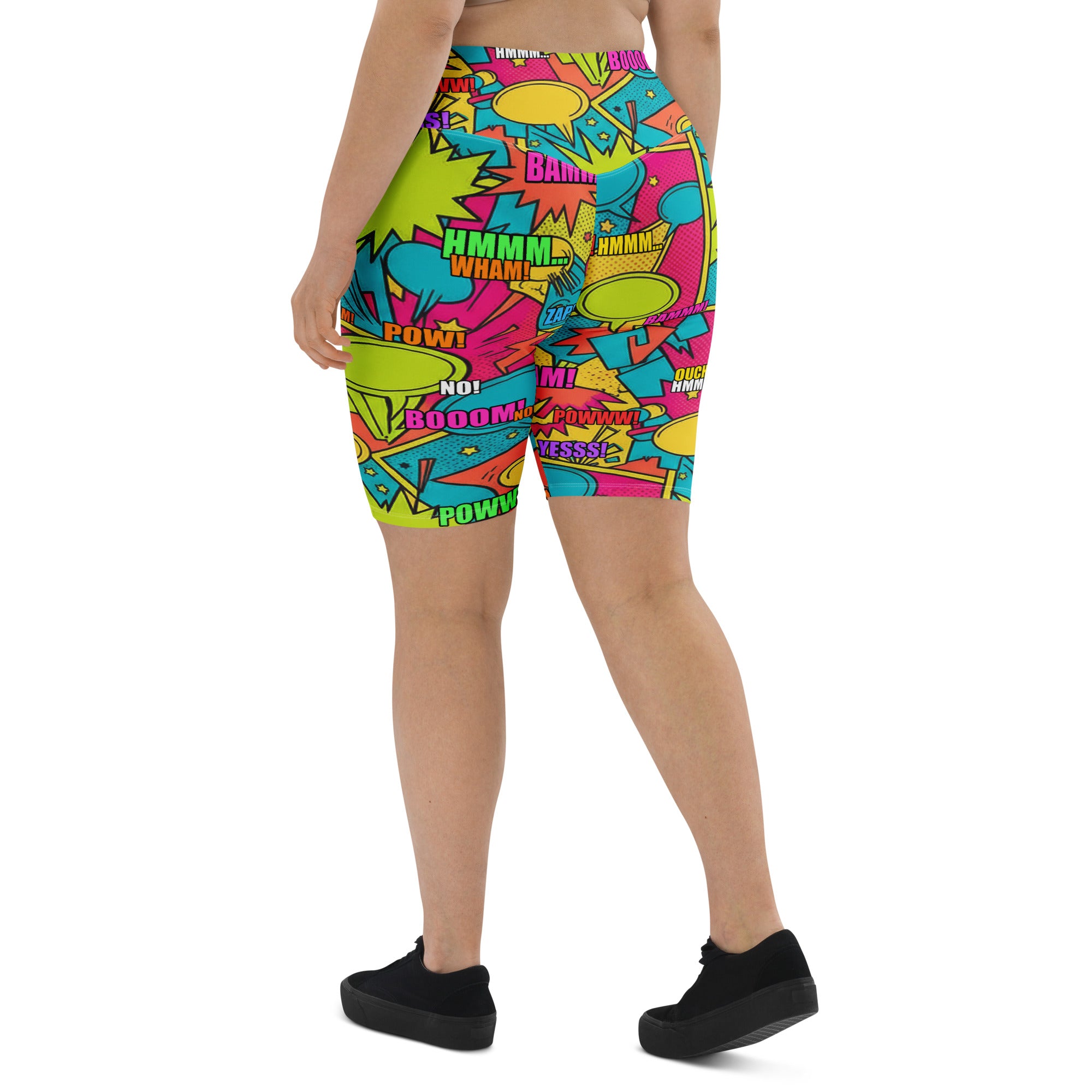 Comic Pop Tropical Bike Shorts | GearBunch