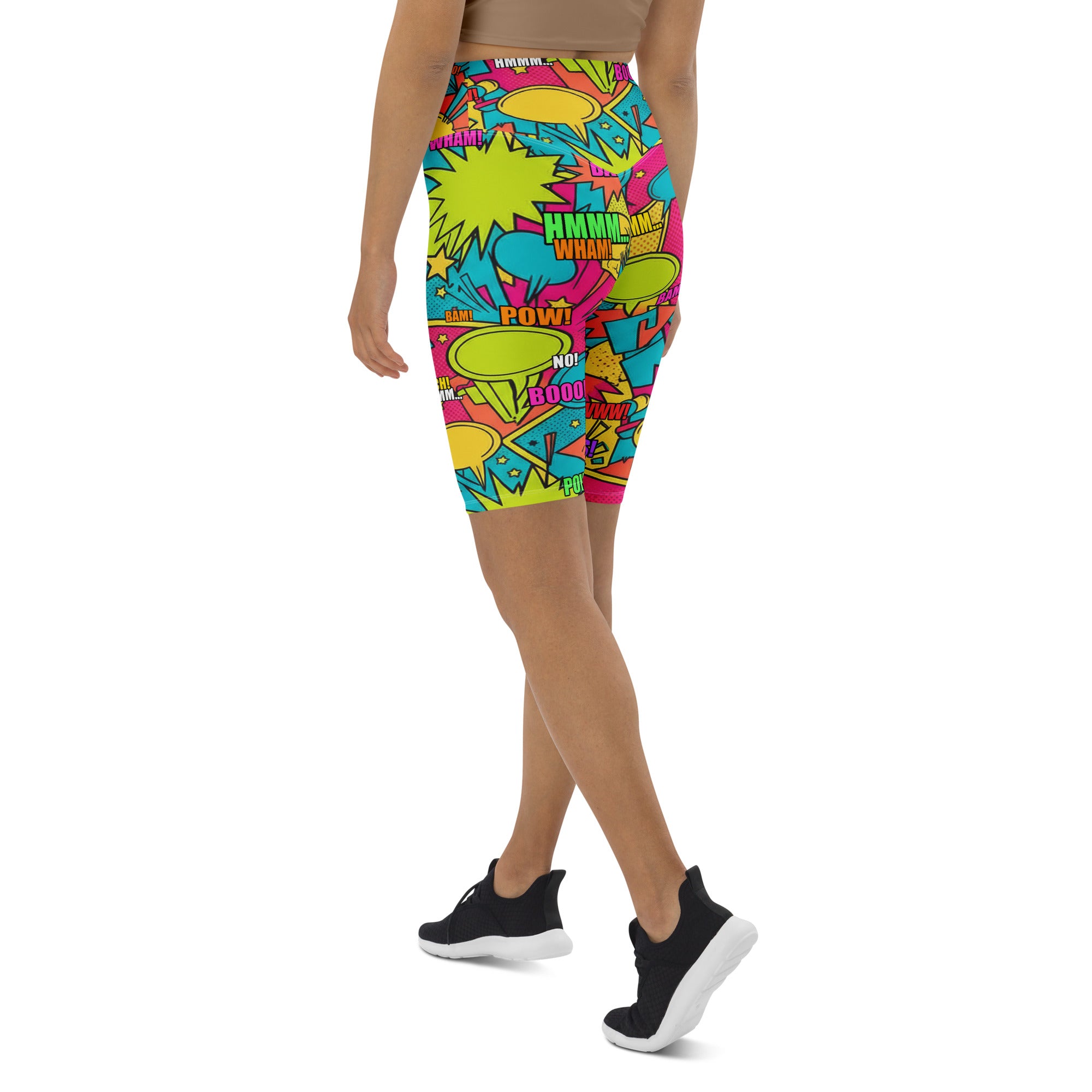 Comic Pop Tropical Bike Shorts | GearBunch