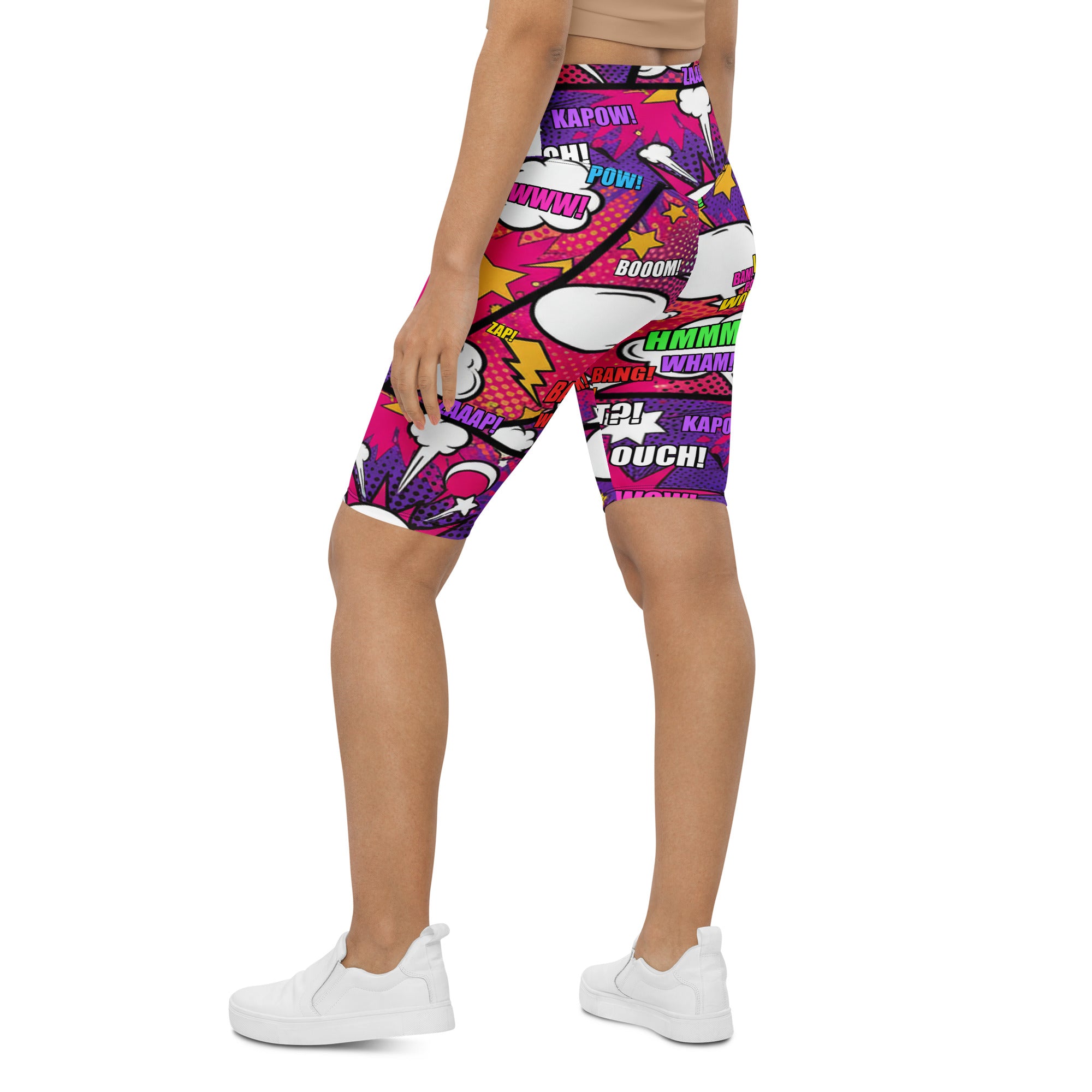 Comic Strip Girl Power Bike Shorts | GearBunch