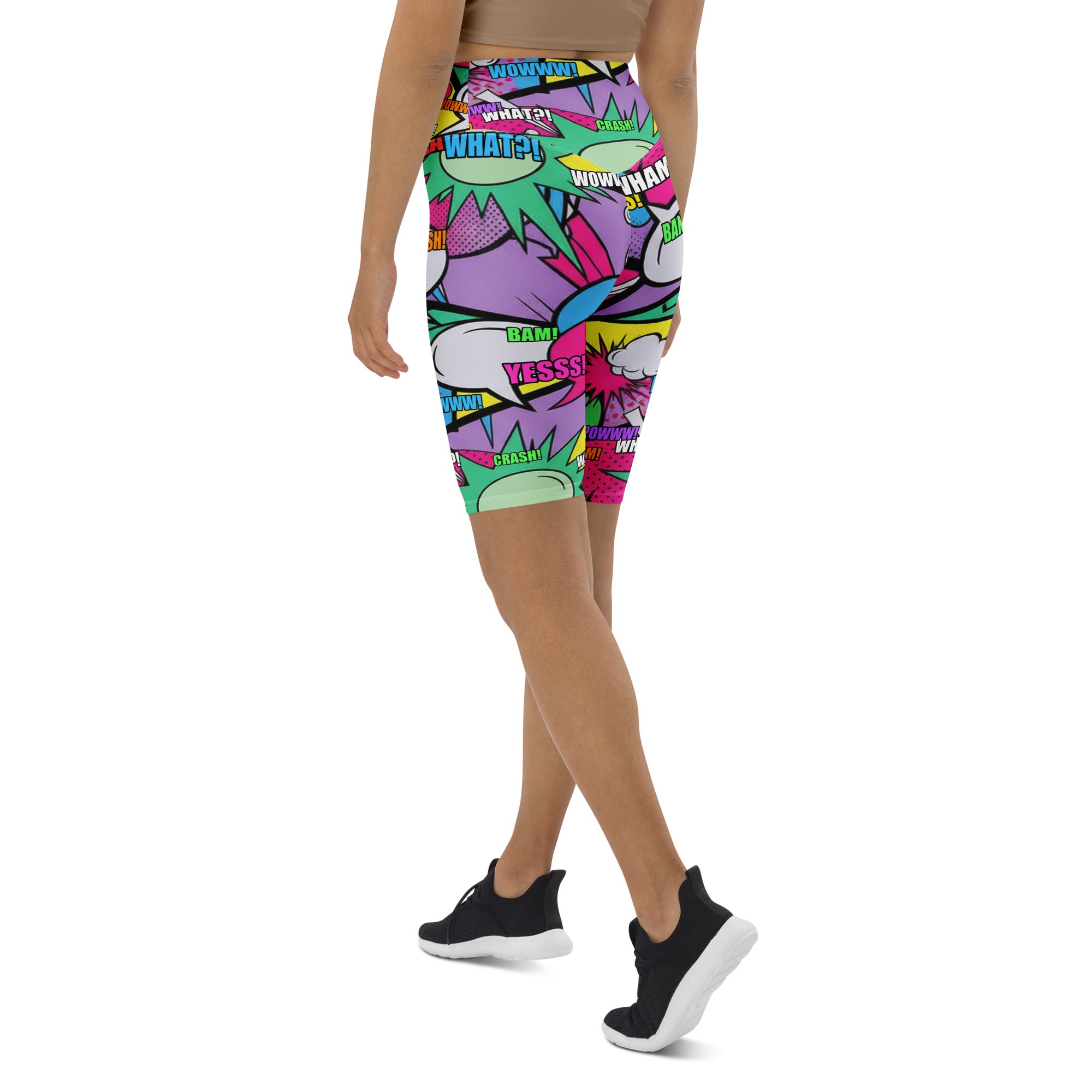 Comic Strip Pop Candy Bike Shorts | GearBunch