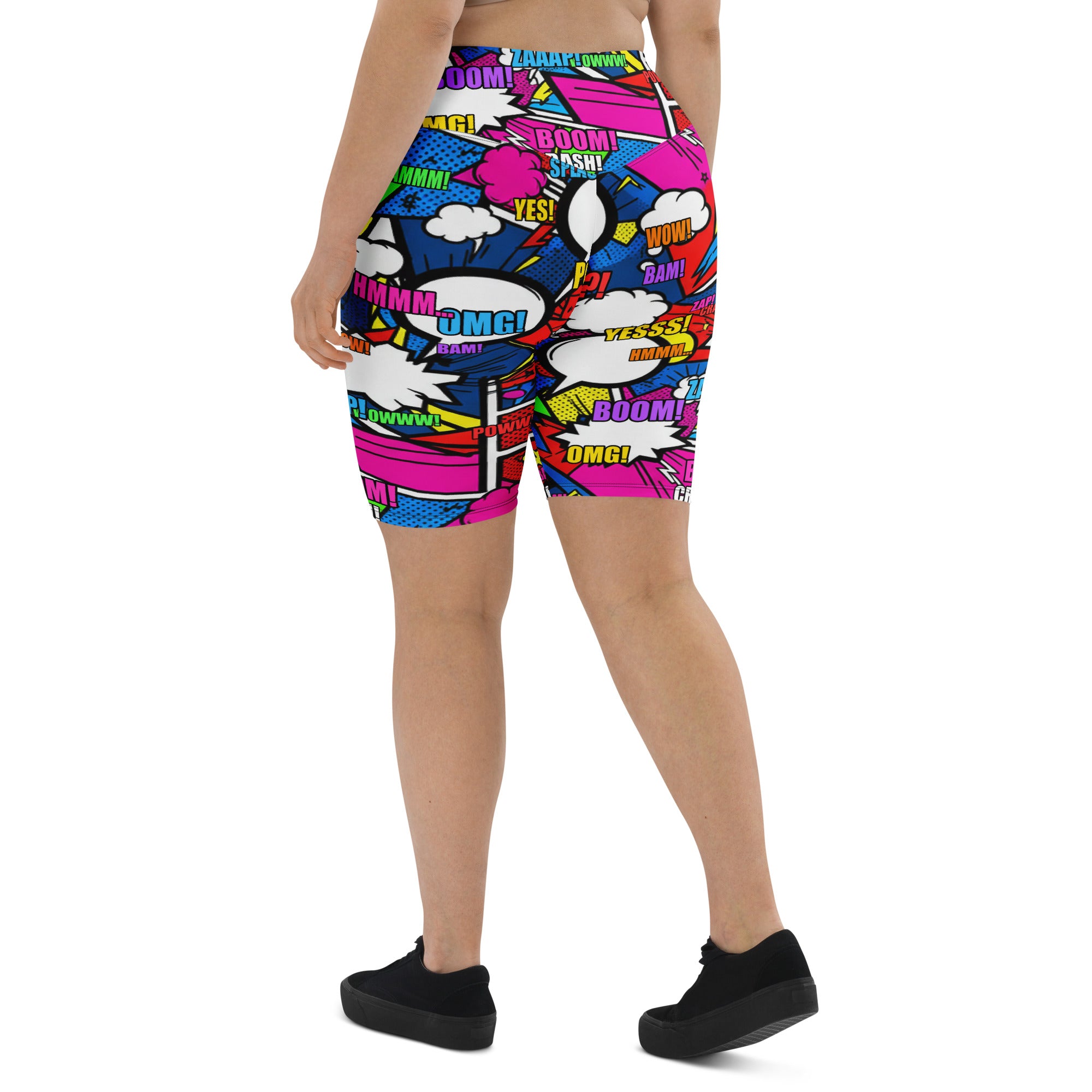 Comic Strip Ninja Night Bike Shorts | GearBunch