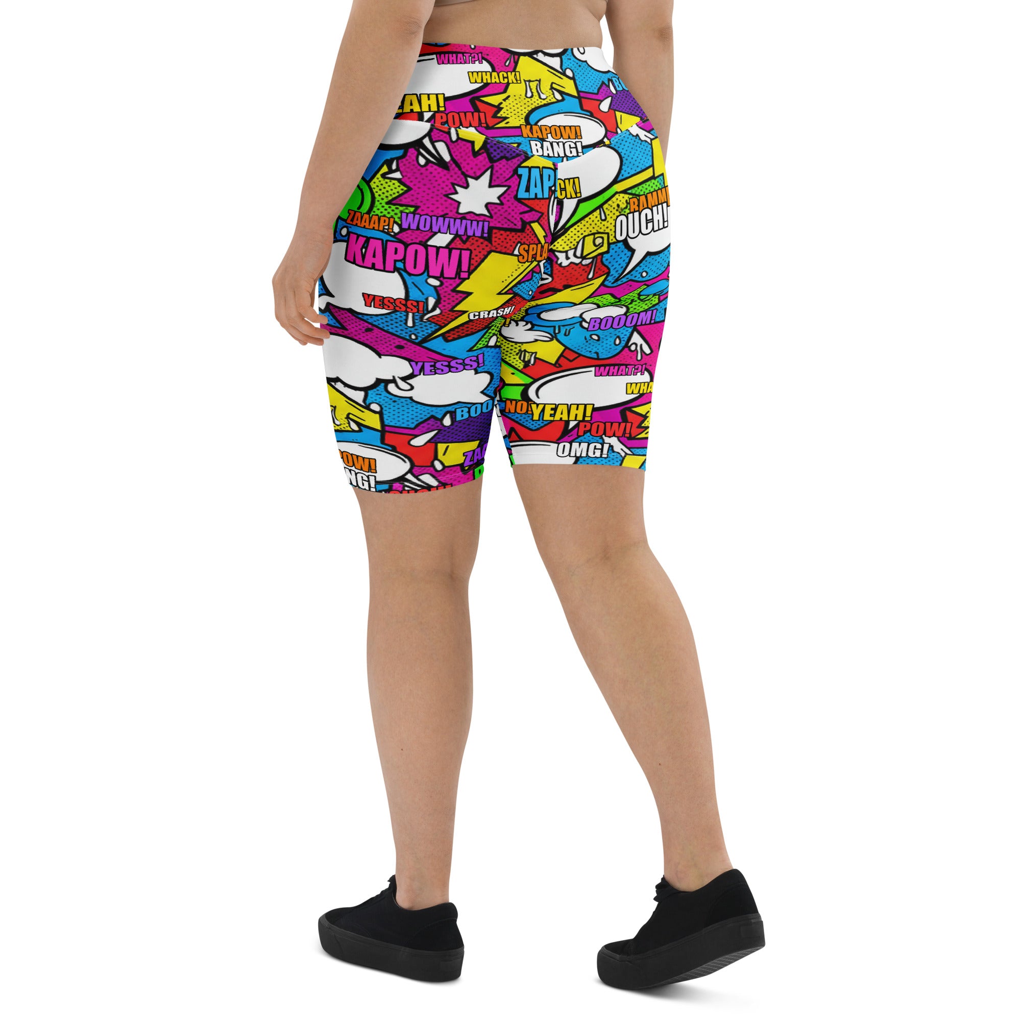 Comic Strip Graffiti Street Bike Shorts | GearBunch
