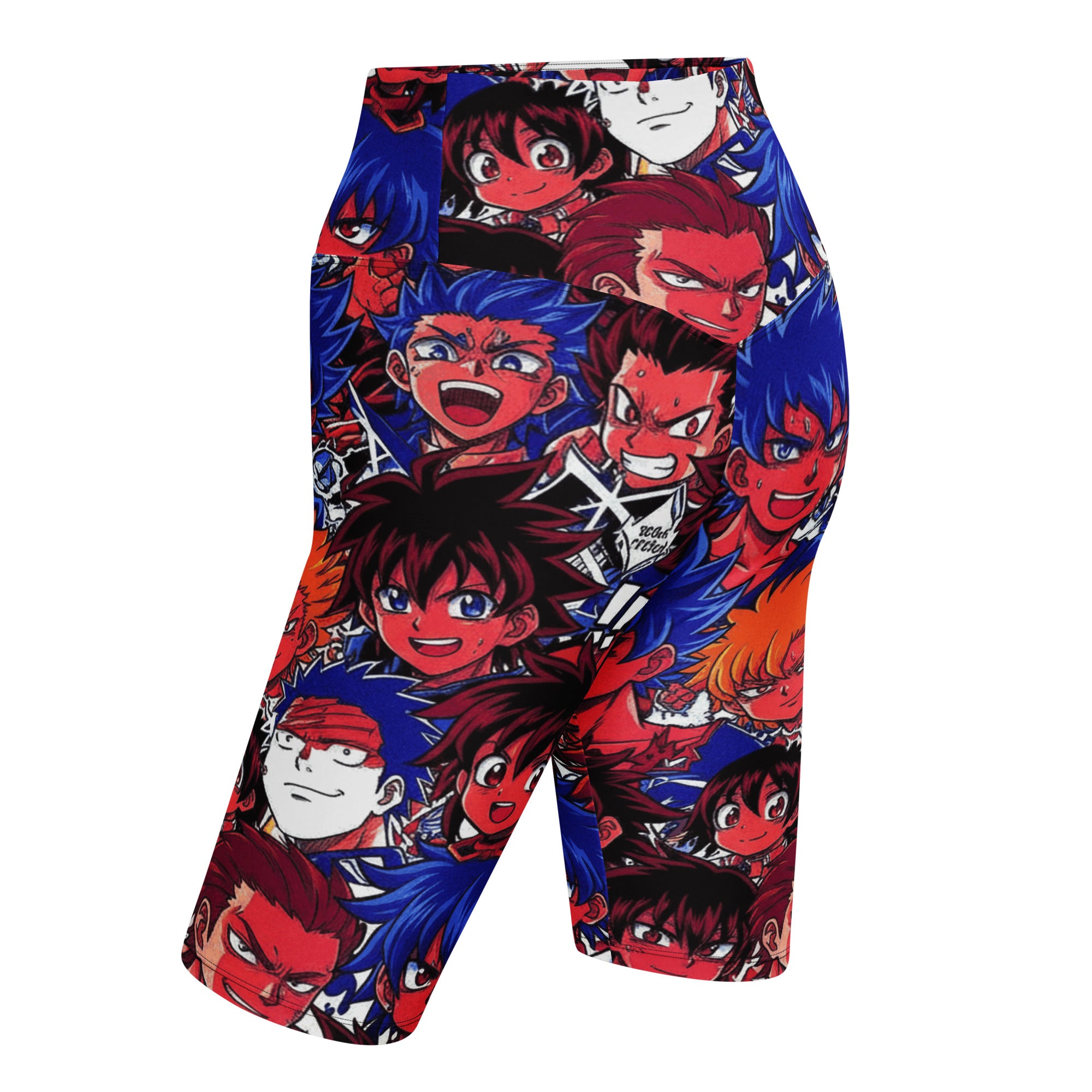 Anime Collage Dark Shonen Bike Shorts | GearBunch