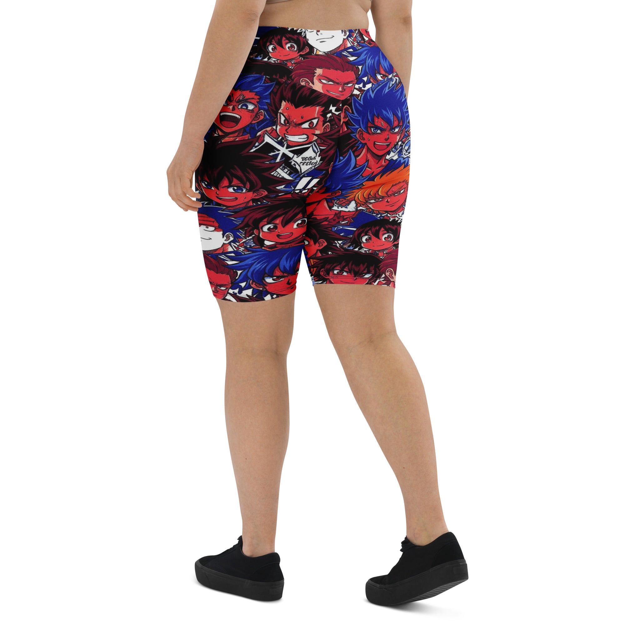 Anime Collage Dark Shonen Bike Shorts | GearBunch