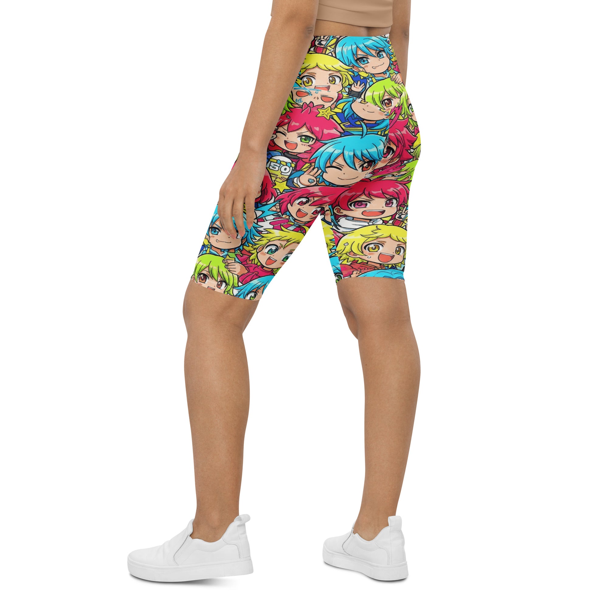 Anime Collage Chibi Party Bike Shorts | GearBunch