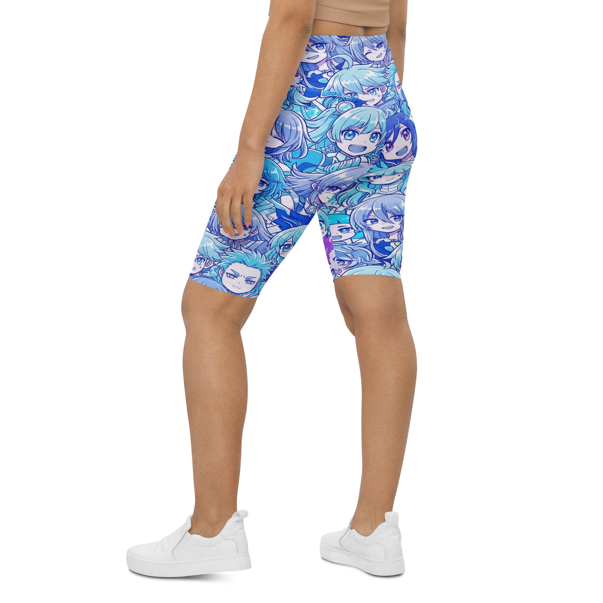 Anime Collage Ice Kingdom Bike Shorts | GearBunch