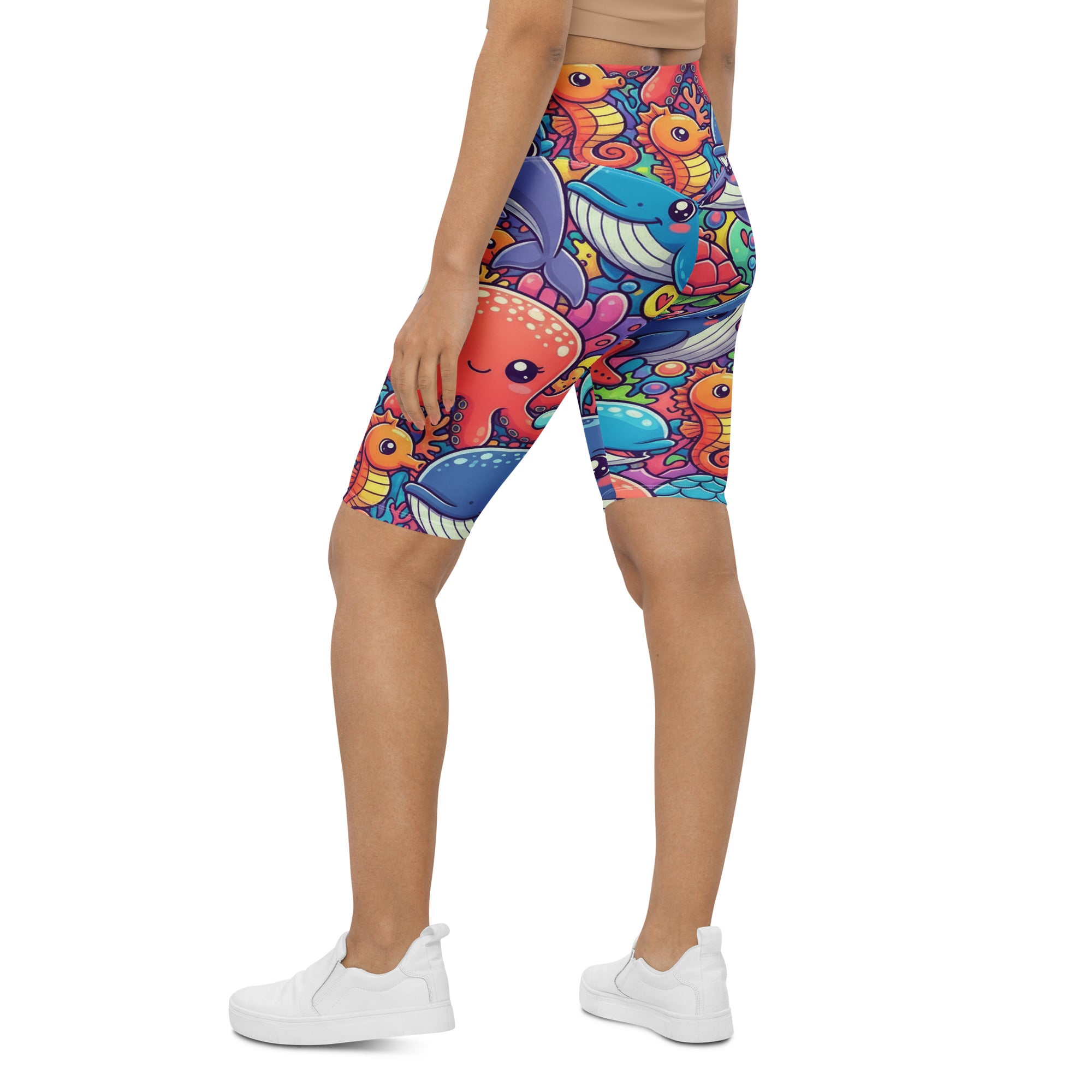 Ocean Creatures Bike Shorts | GearBunch