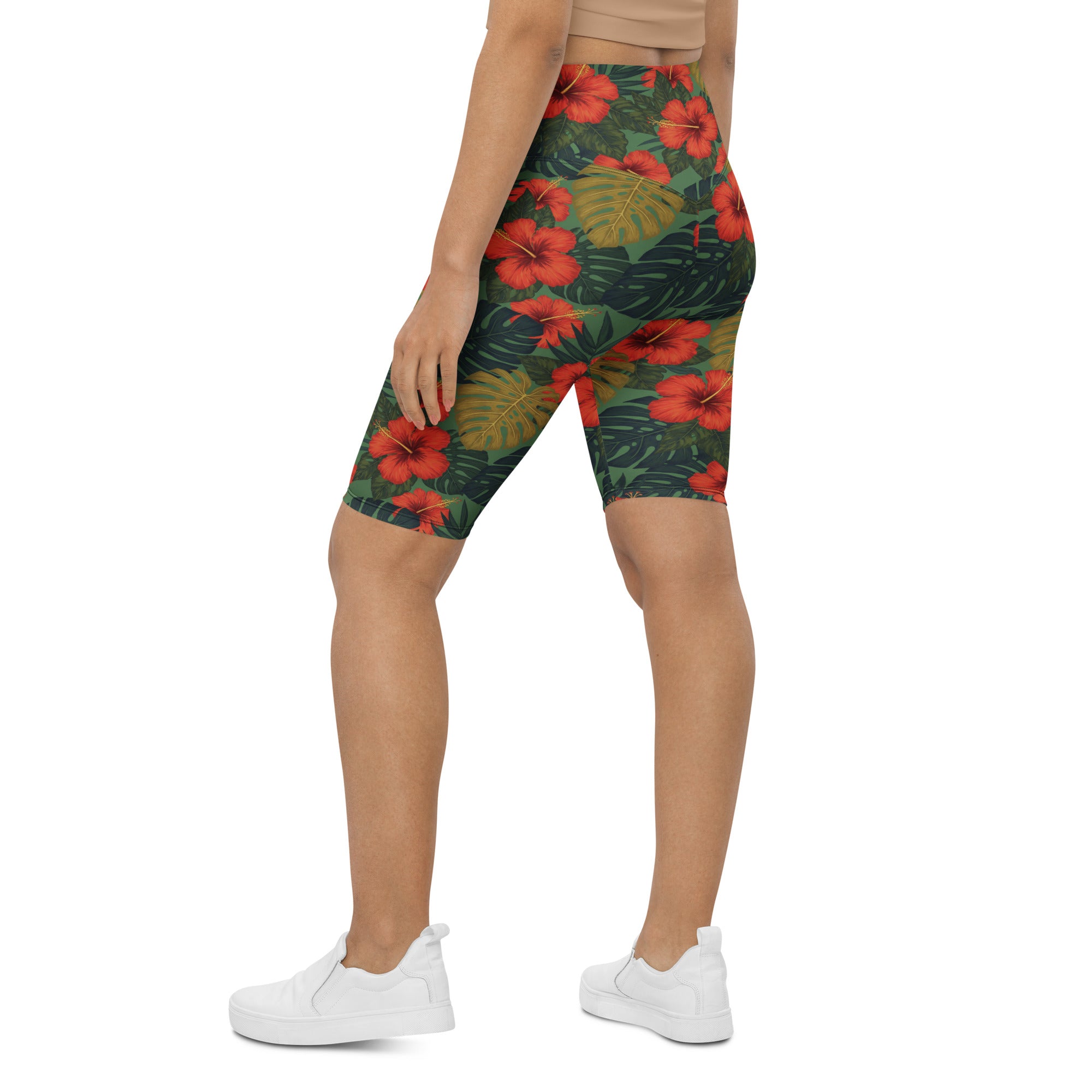 Tropical Leaves Bike Shorts | GearBunch