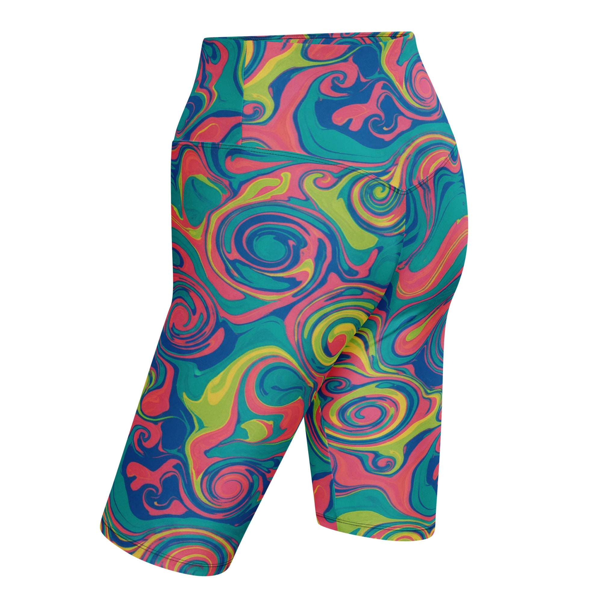 Liquid Marble Tropical Paradise Bike Shorts | GearBunch