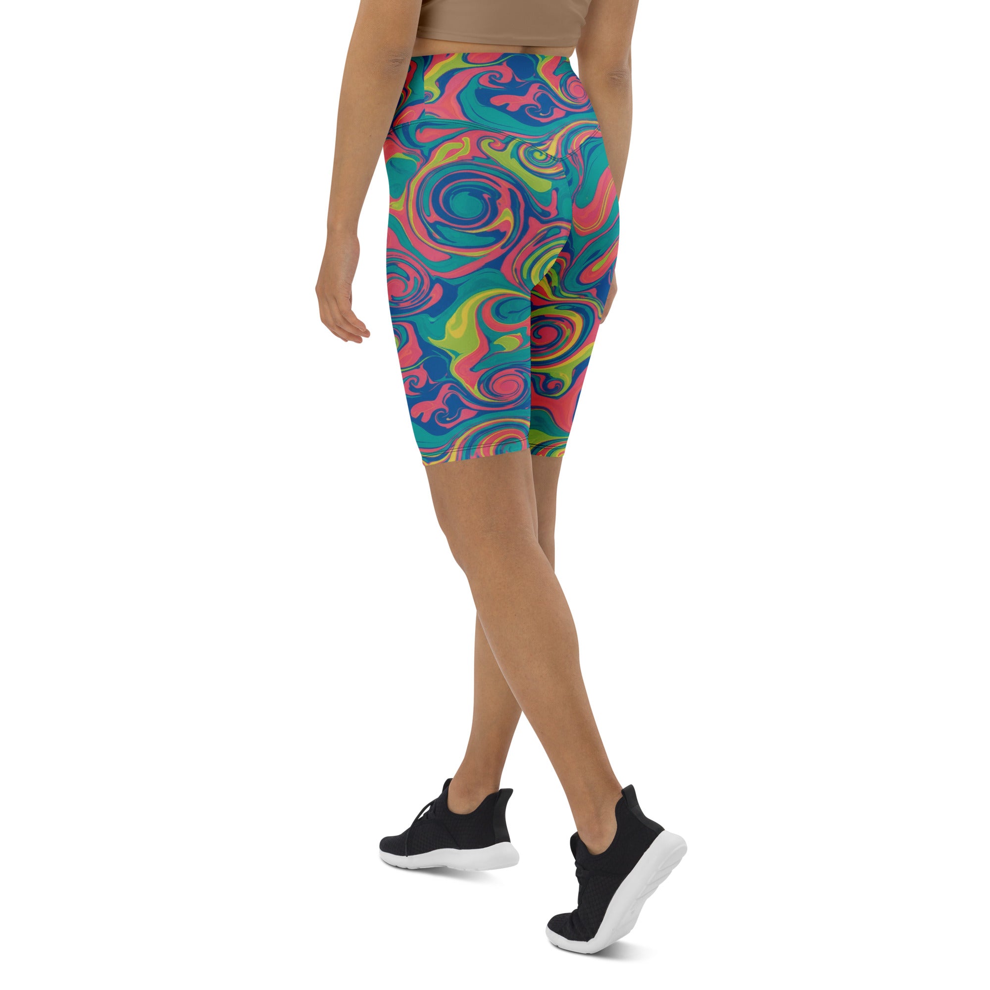 Liquid Marble Tropical Paradise Bike Shorts | GearBunch