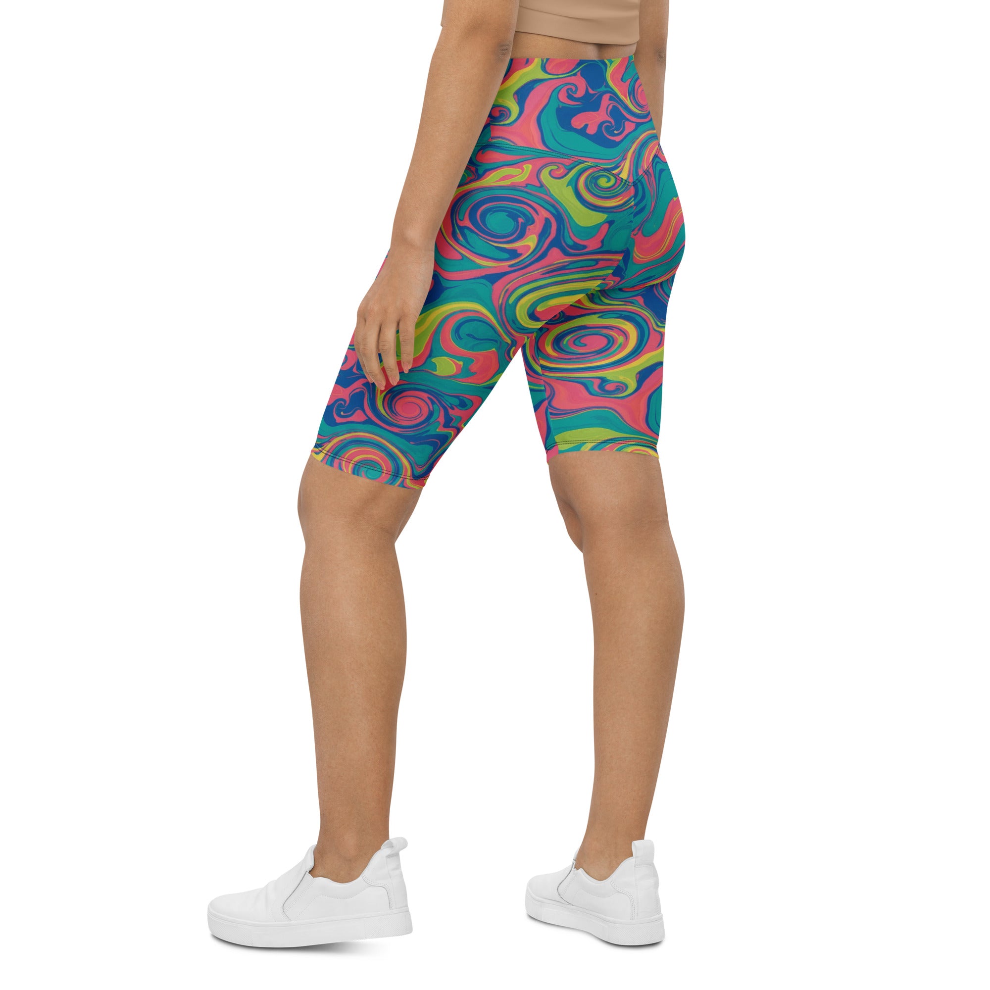 Liquid Marble Tropical Paradise Bike Shorts | GearBunch