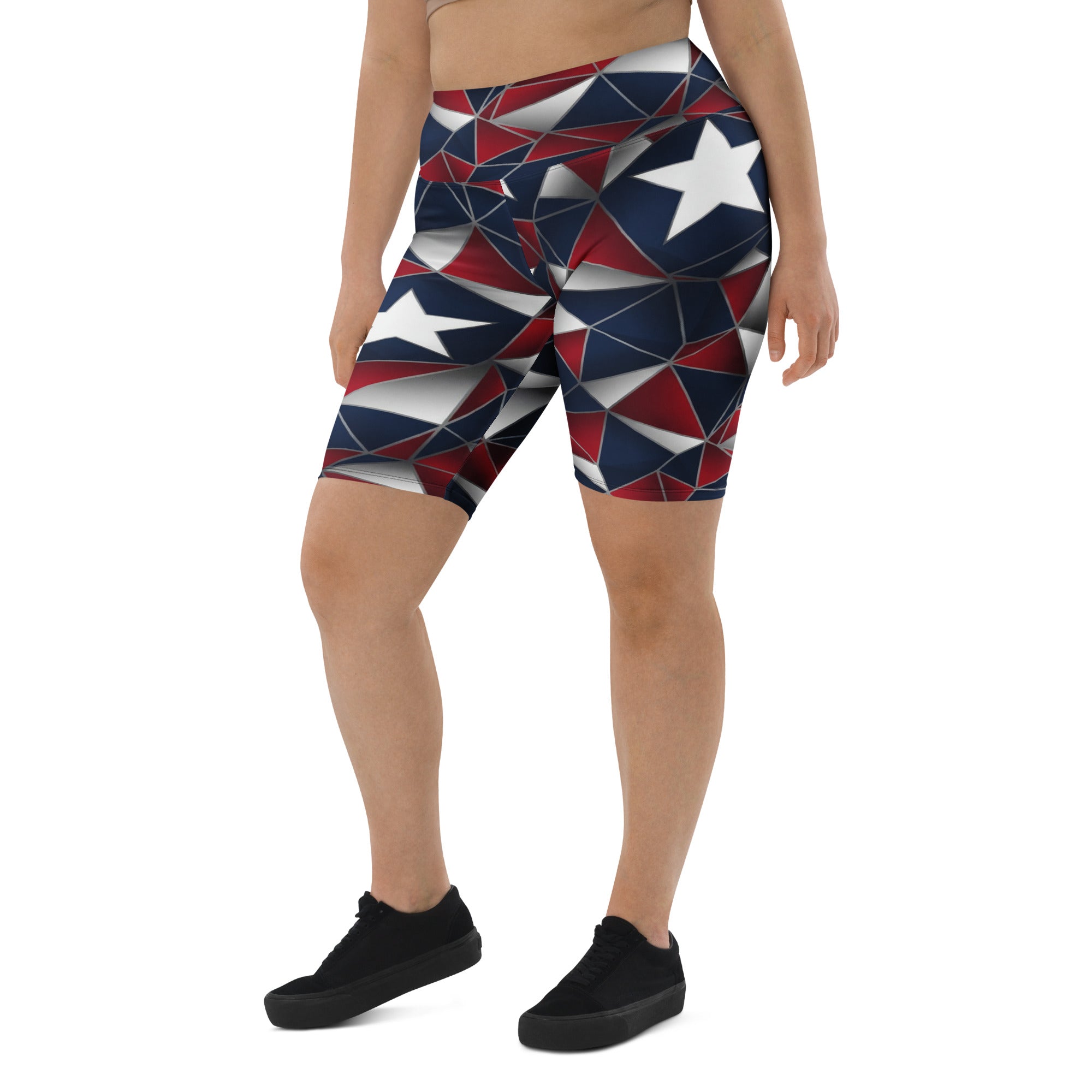 Geometric Flag Prism Bike Shorts | GearBunch
