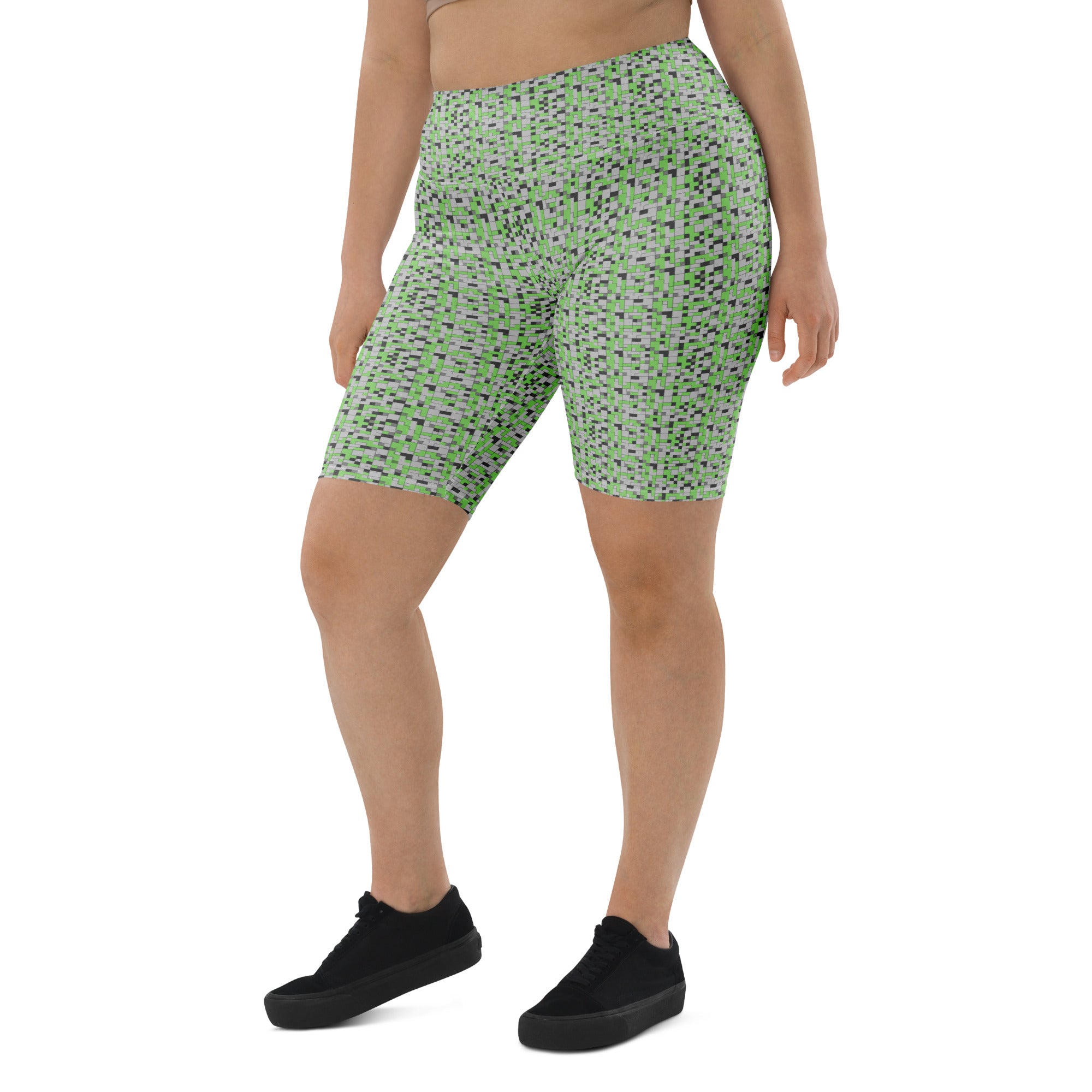 Small Blocks Geometric Bike Shorts | GearBunch