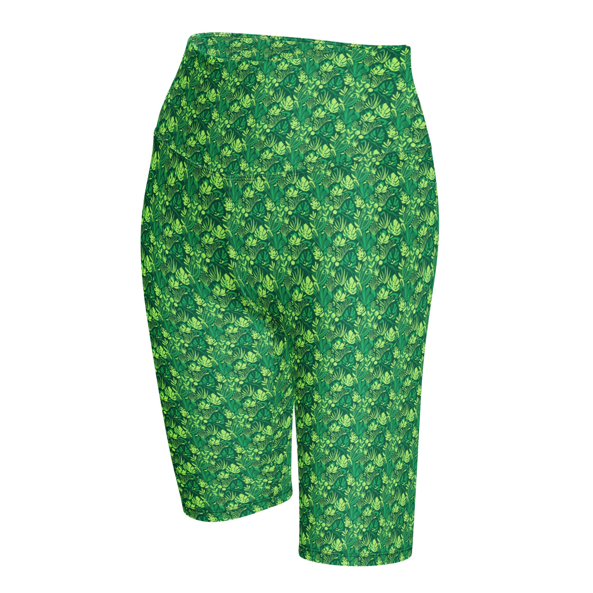 Minimalist Plant Illustration Bike Shorts | GearBunch