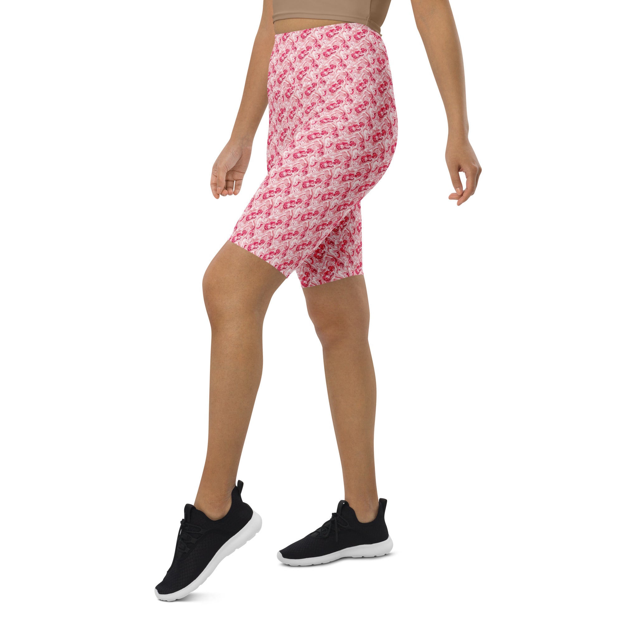 Cherry Strawberry Cream Bike Shorts | GearBunch