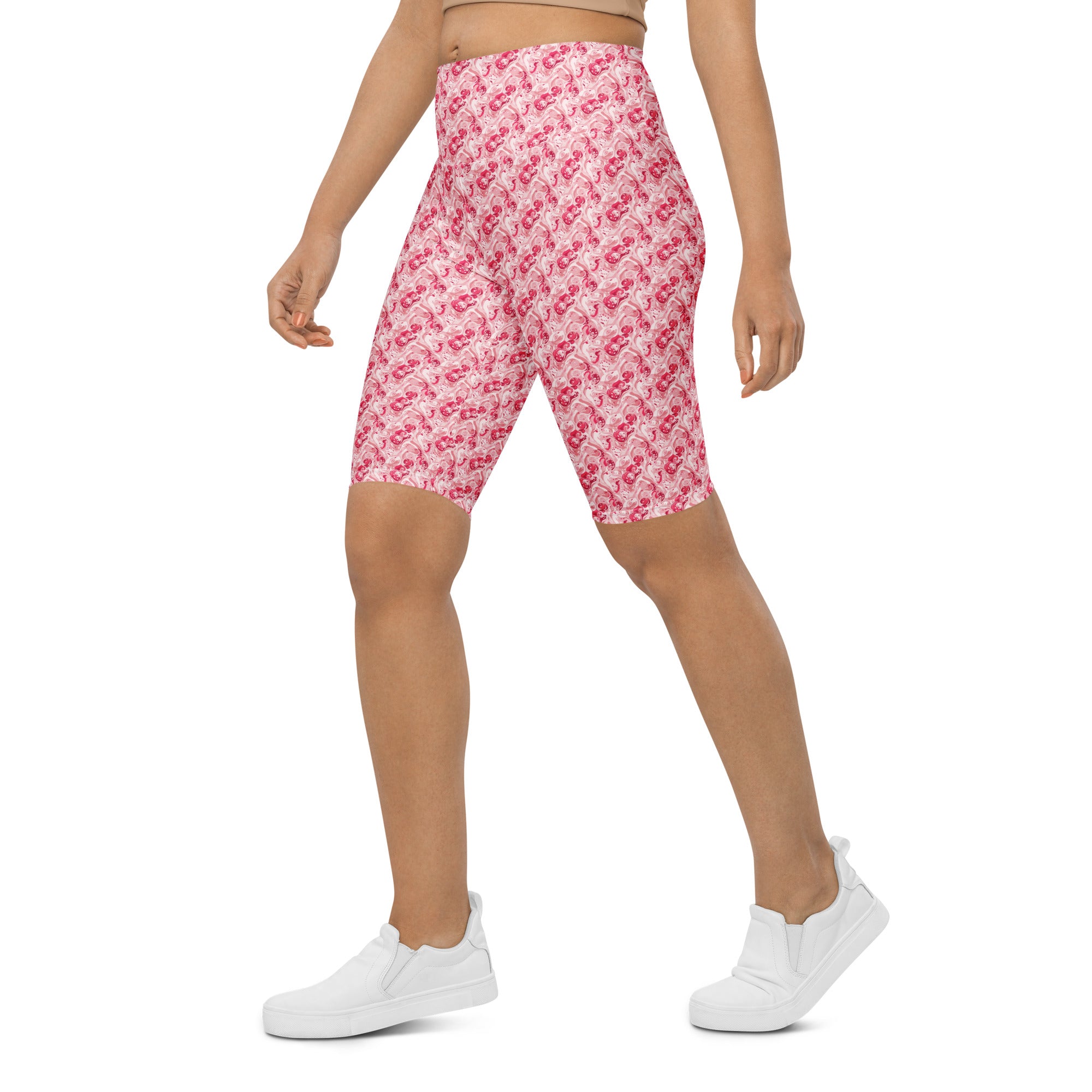 Cherry Strawberry Cream Bike Shorts | GearBunch